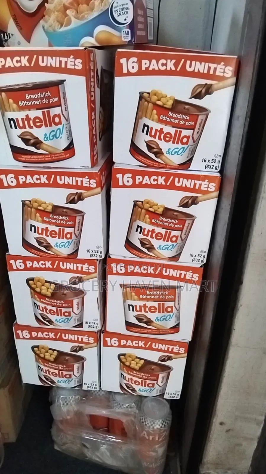 Nutella and Go Spread With Breadsticks, 16 Packs × 52g