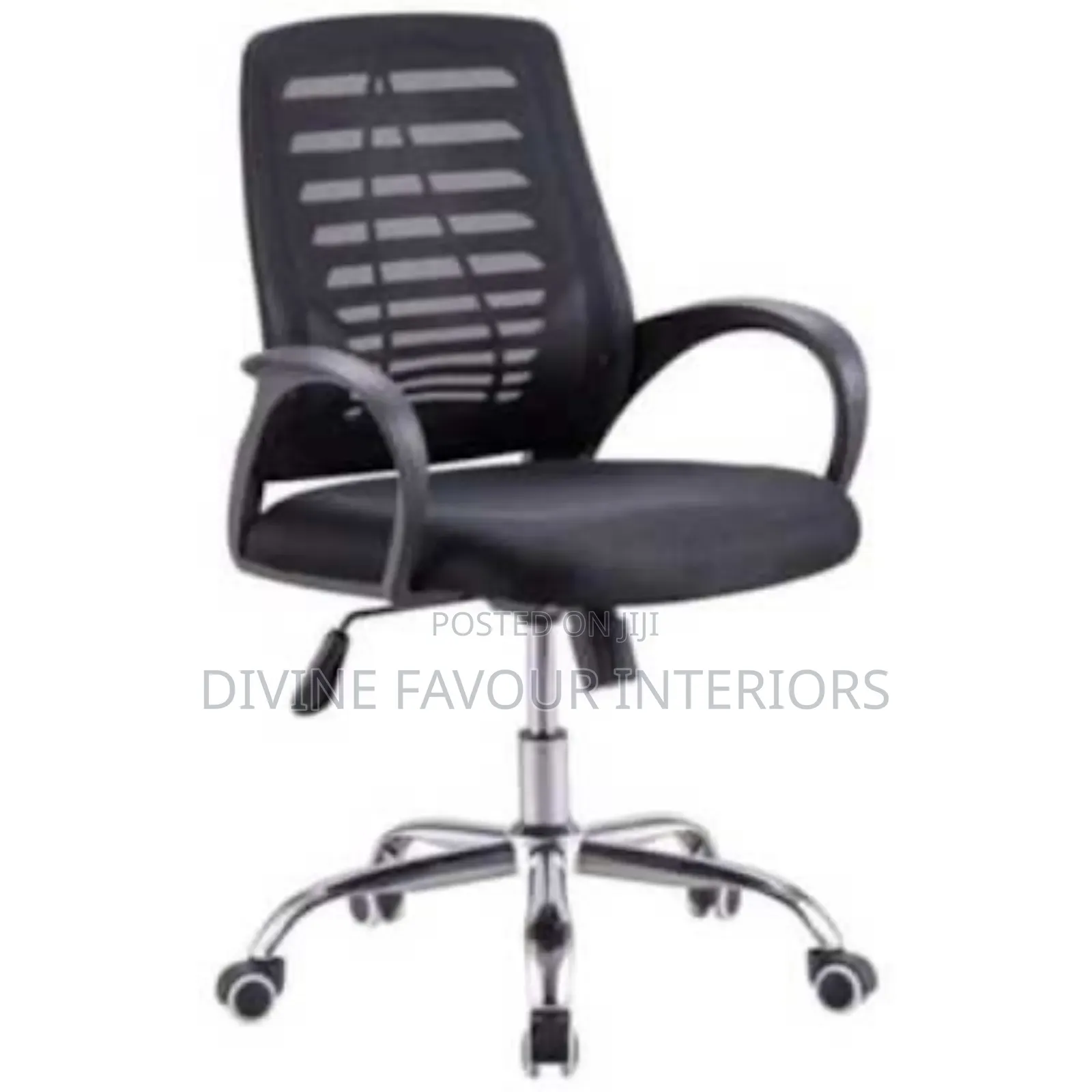 Mesh Office Swivel Chair - Black