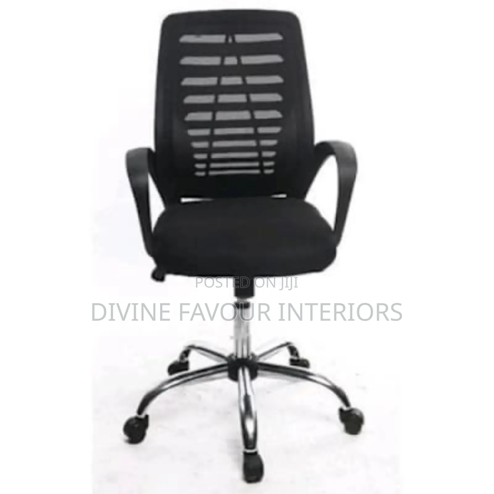 Mesh Office Swivel Chair - Black