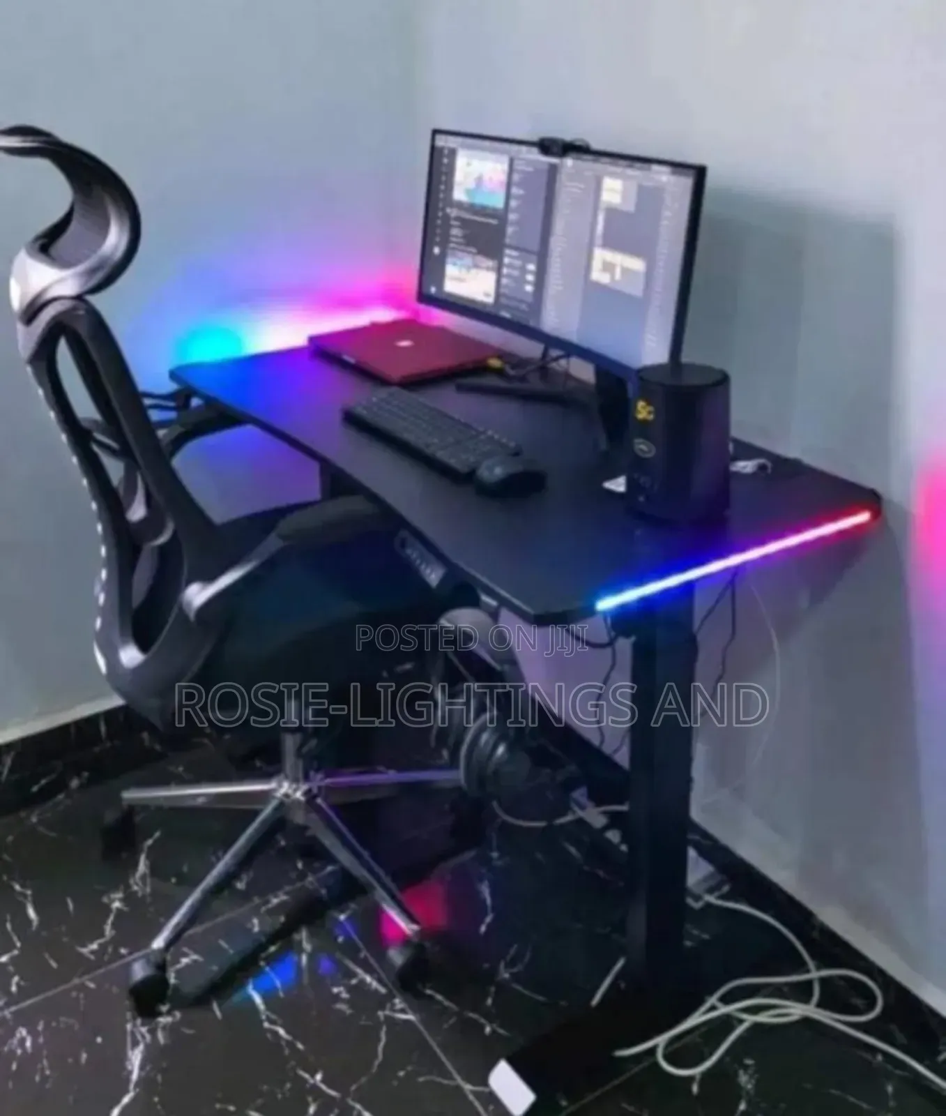 Adjustable Height Ergonomic Electric Monitor Desk