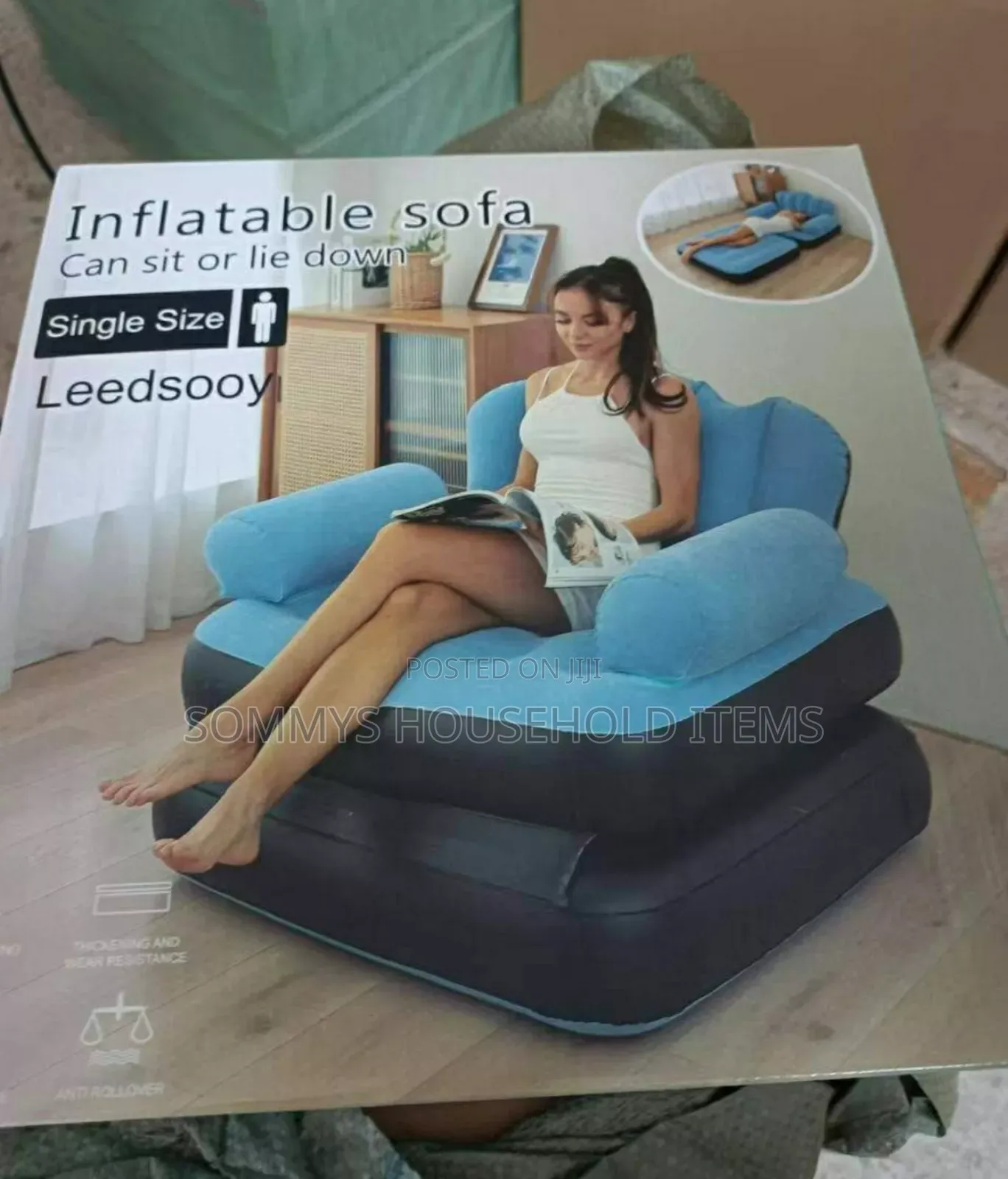 2way Inflatable Sofa Bed / Chair With Pump