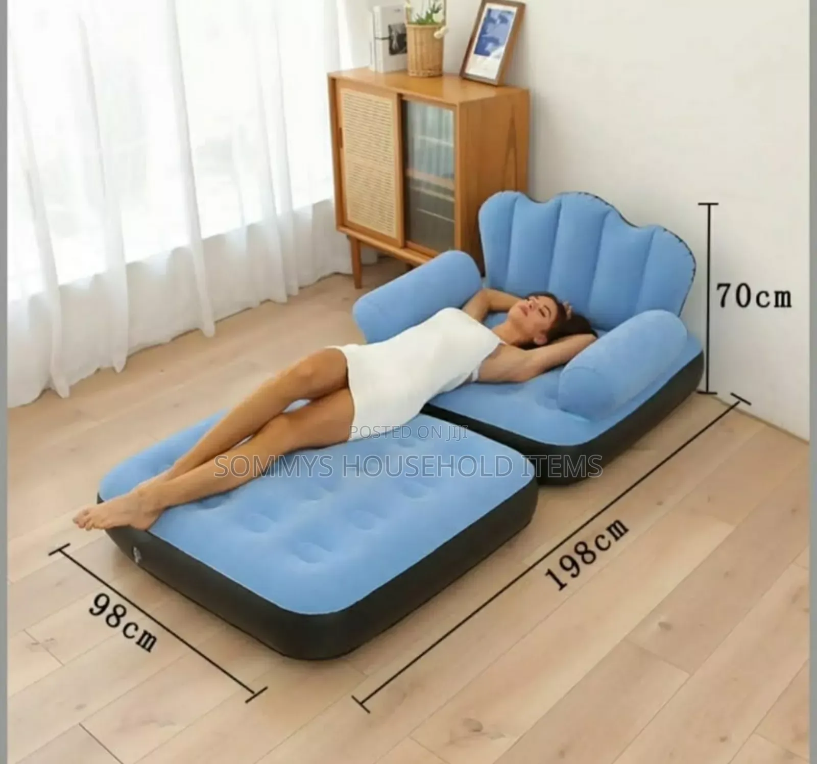 2way Inflatable Sofa Bed / Chair With Pump