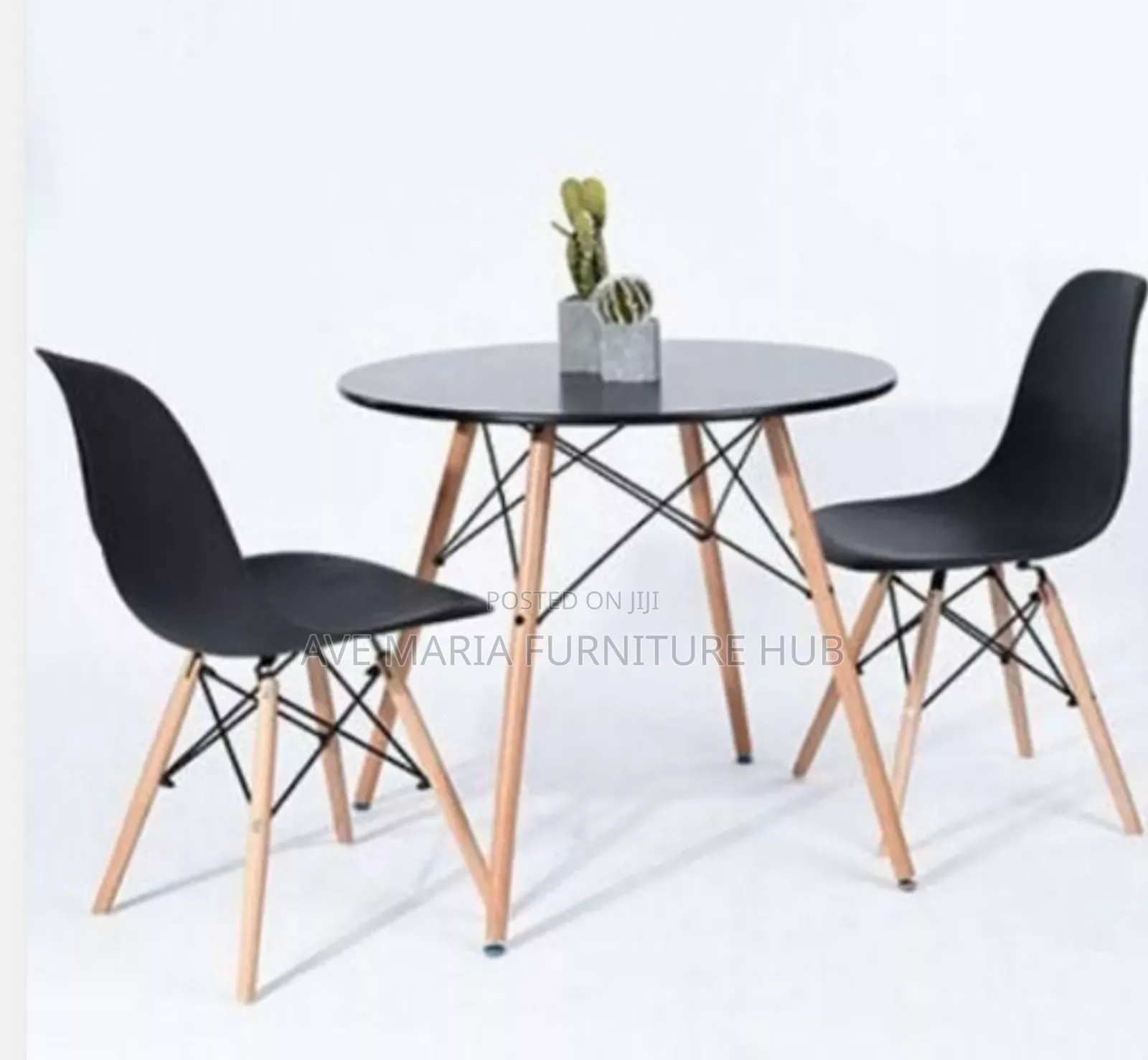 Round Dining Table by 2 Chairs