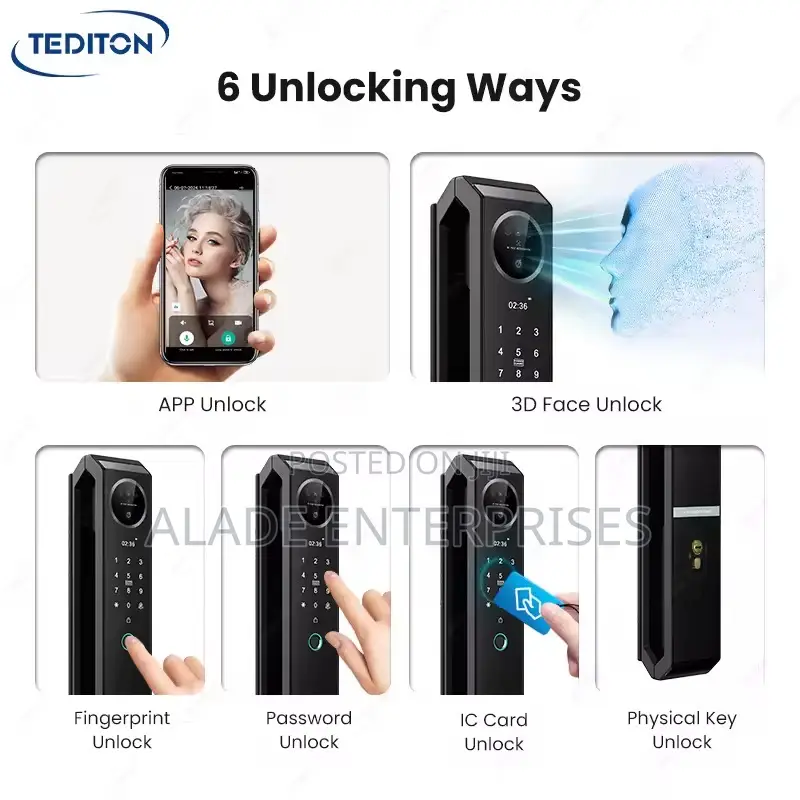 Outdoor Tuya 3d Face Recognition Digital Lock For Home