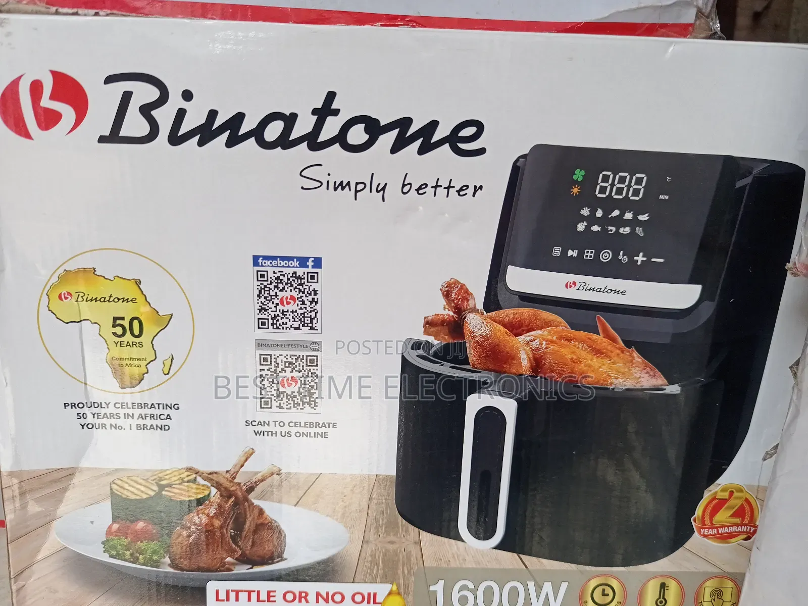 Original 6.5l Binatone Air Fryer