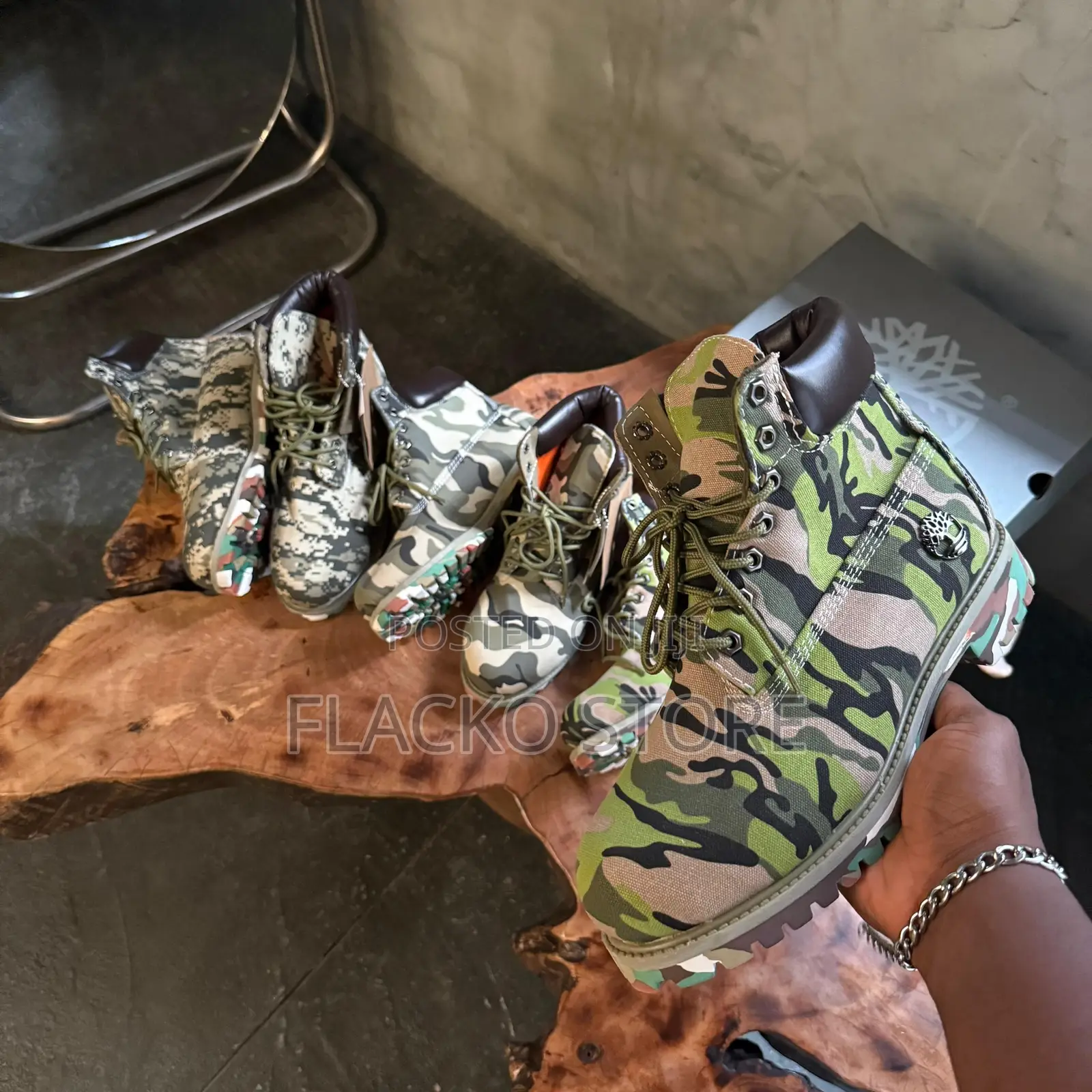 Original Premium Timberland 6 Inch Custom Camo Boots