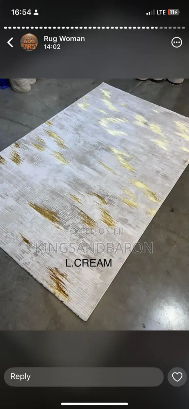 7x10feets Cream and Gold Turkey Qucenter Rug(4×4fts,5x7fts)