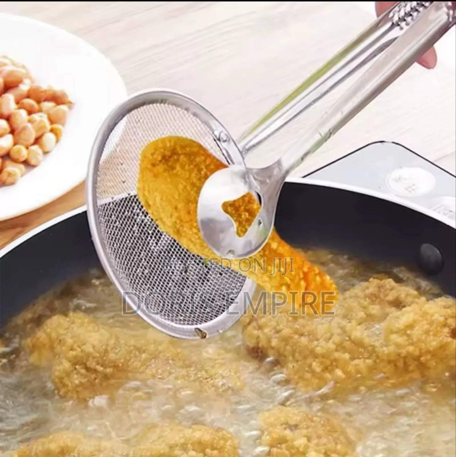 Innovative" Stainless Steel 2-in-1 Frying Food Strainer