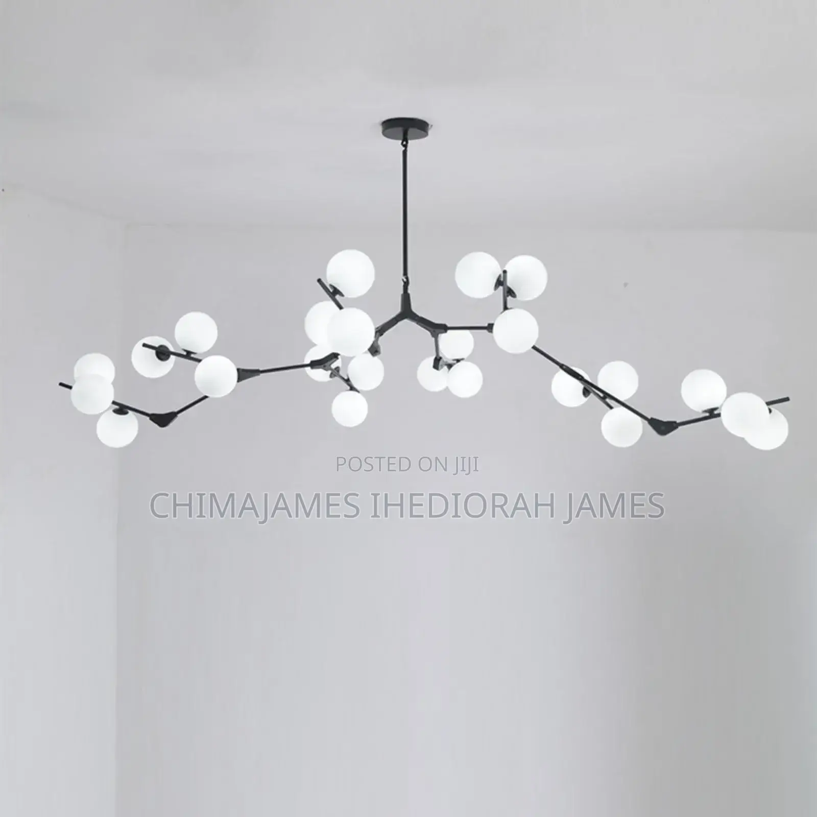 Modern Tree Branches Led Chandelier Glass Balls Hanging