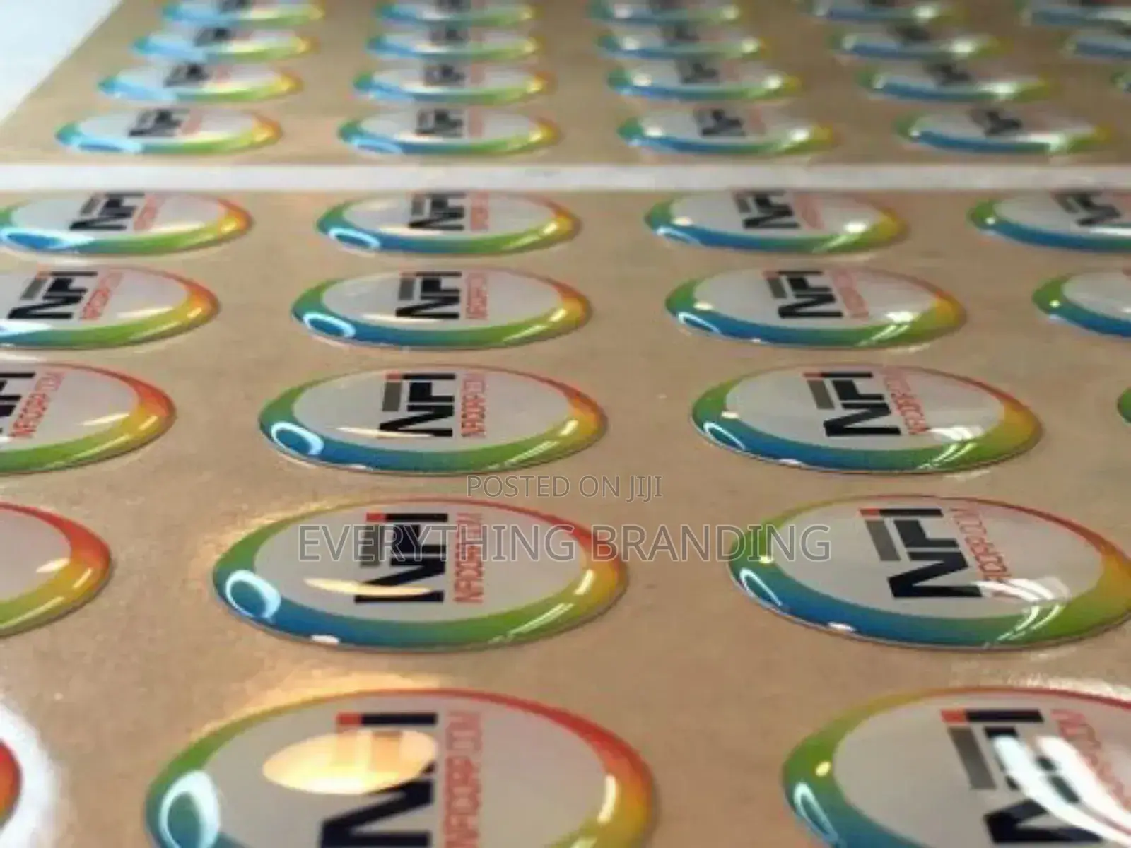 Custom Dome Label Sticker for Product Branding Moq 100pcs