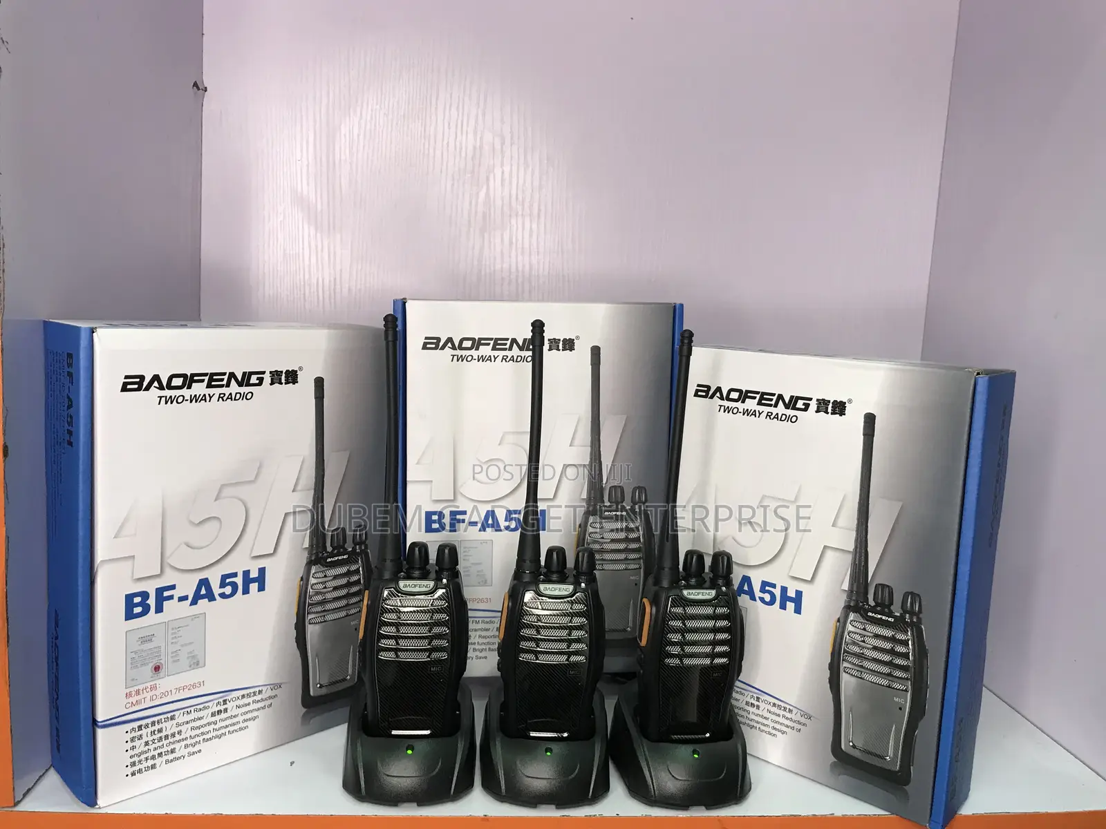 Two Way Radio A5h Baofeng Walkie-Talkie 3pcs