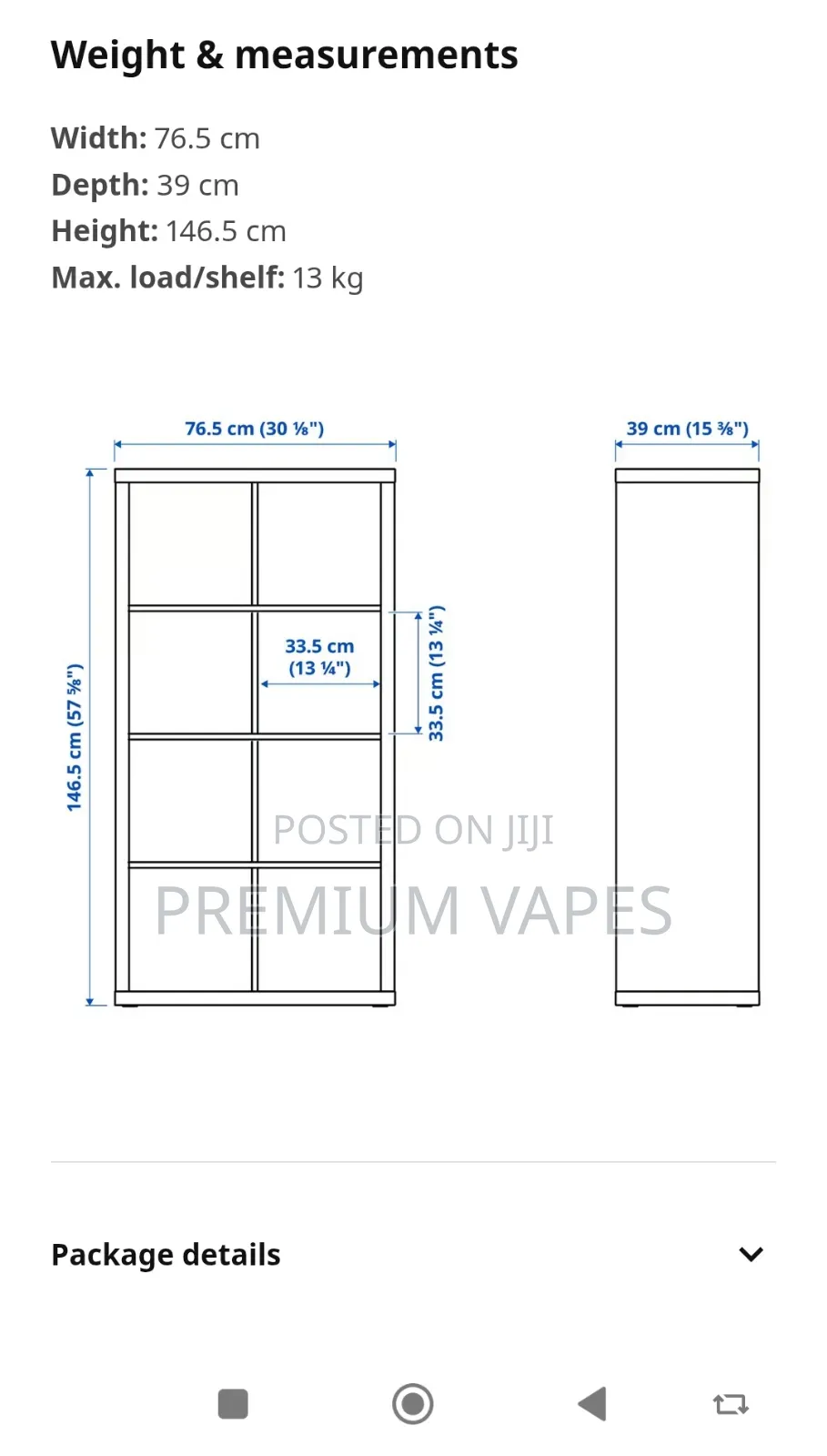 Ikea Kallax
Shelving Unit, White, 77x147 Cm