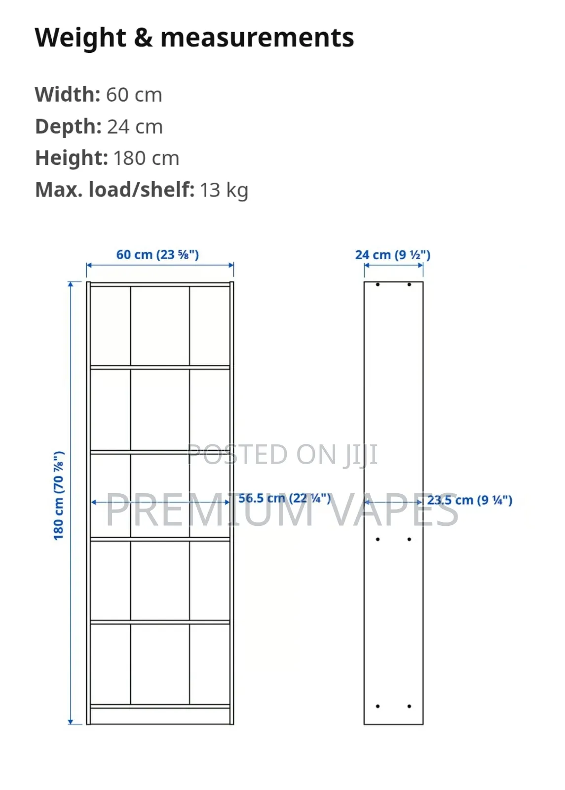 Ikea
Gersby
Bookcase, White, 60x180 Cm