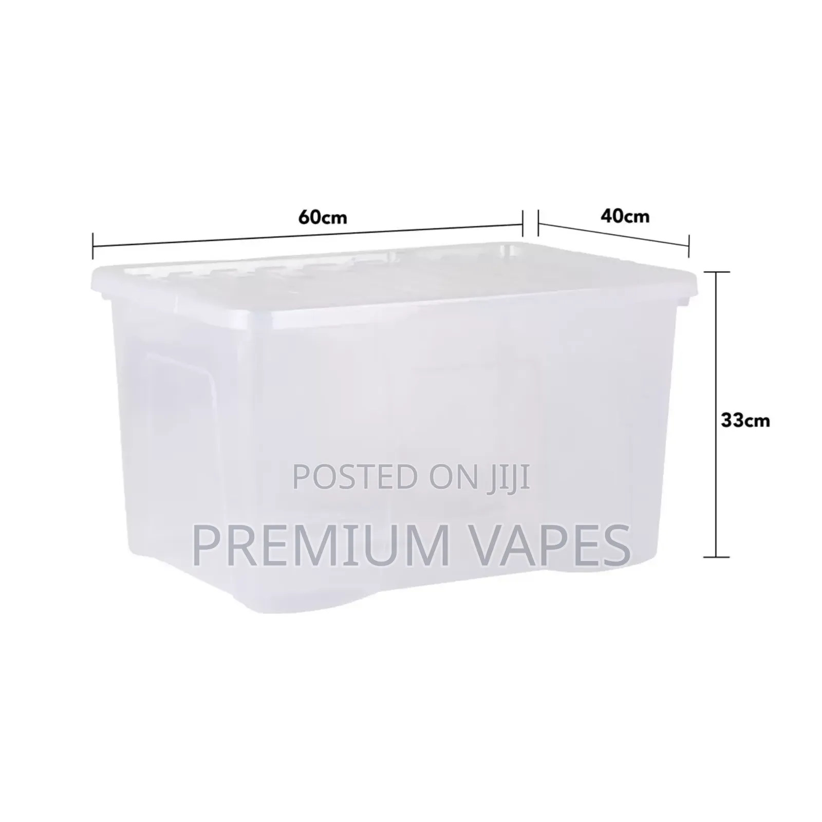 Wham 60 Litres Crystal Clear Plastic Box and Lid