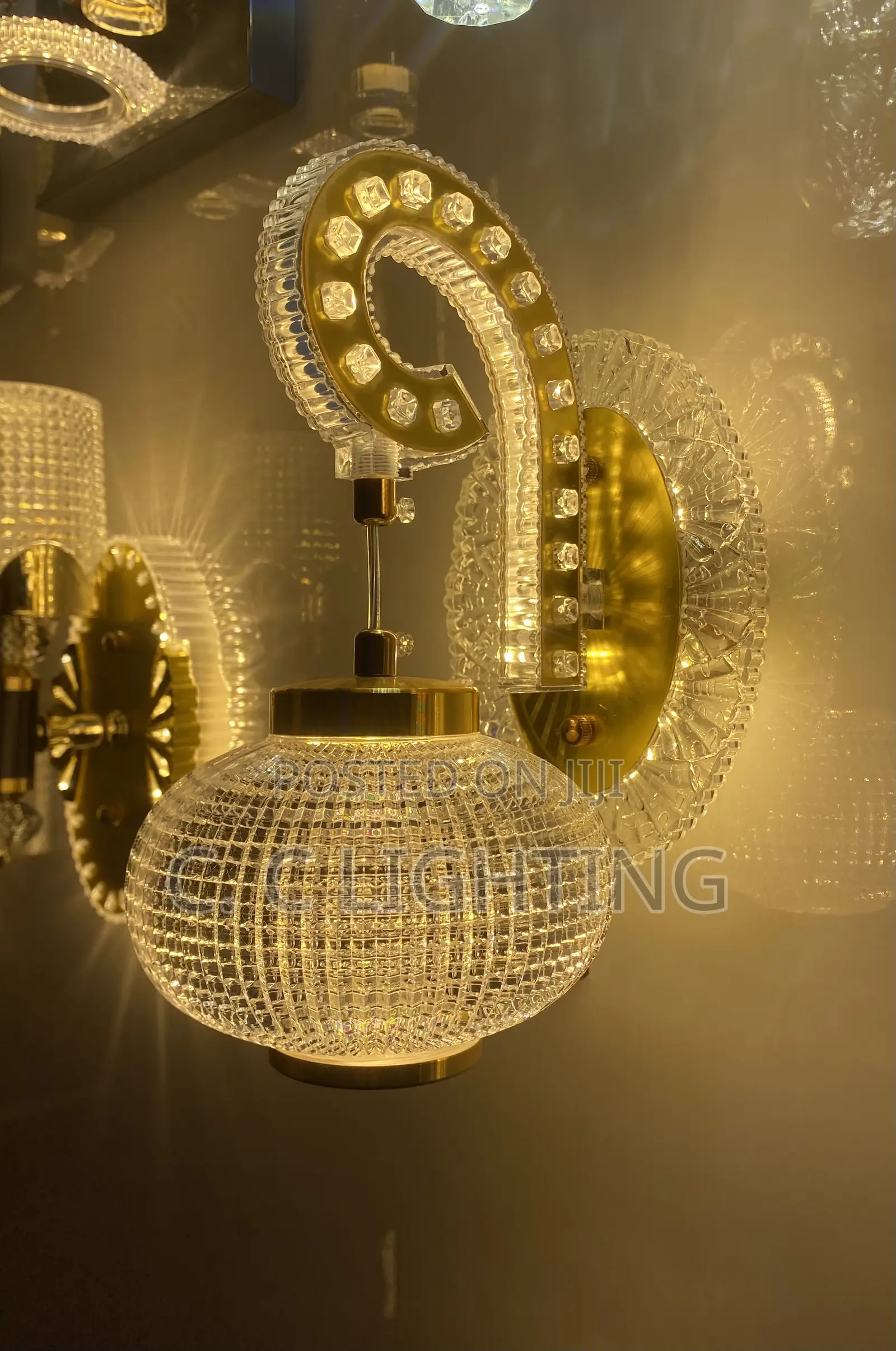 Modern Crystal Acrylic Led Wall Lamp for Living Room
