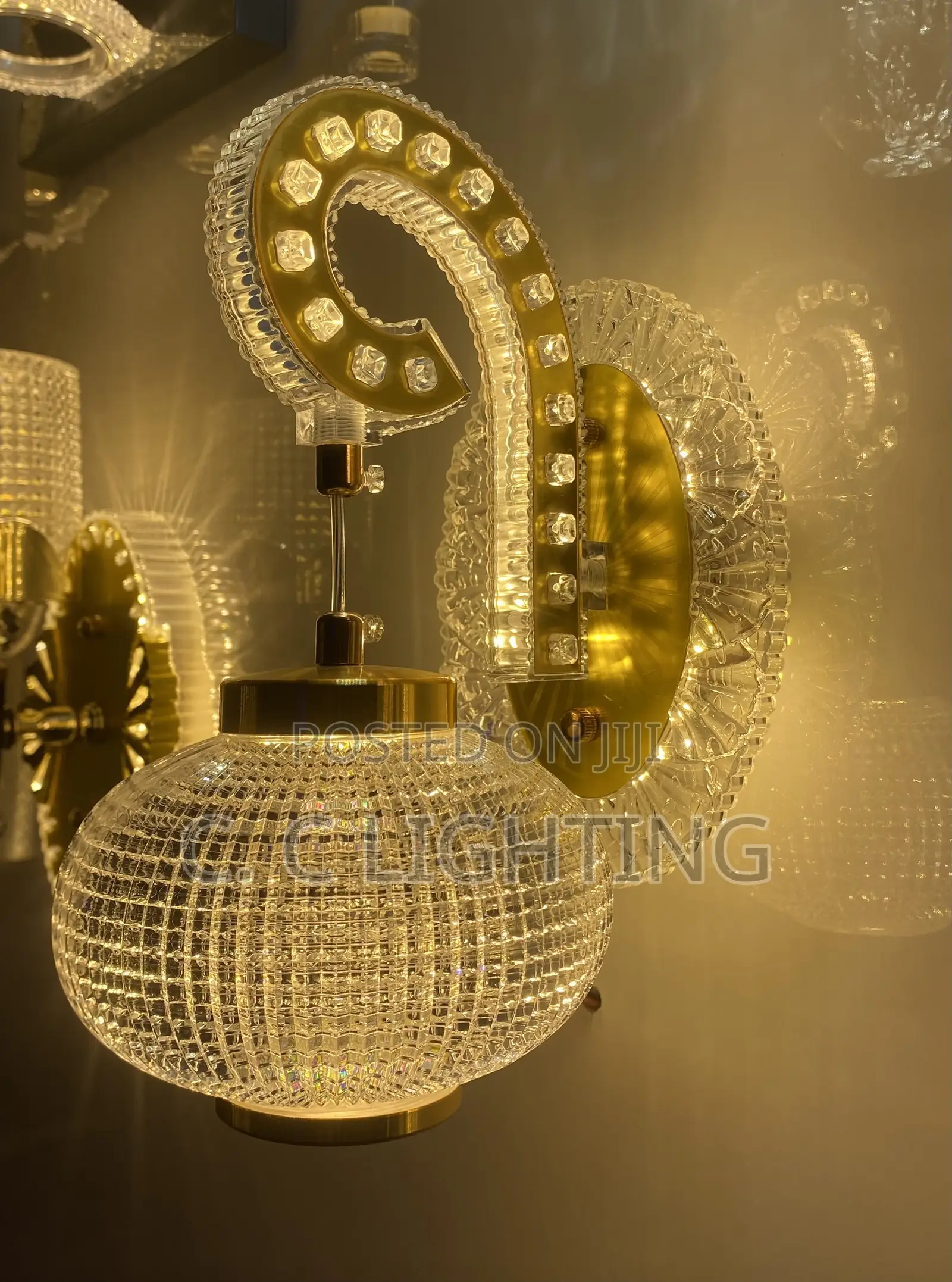 Modern Crystal Acrylic Led Wall Lamp for Living Room