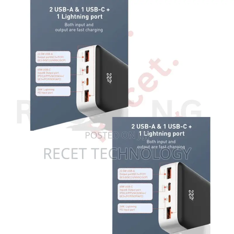 Ldnio Pq27 20000mah Pd 65w Laptop Power Bank
