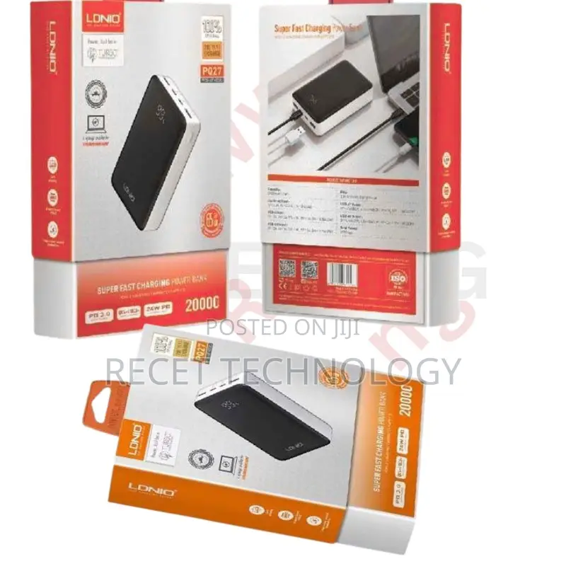 Ldnio Pq27 20000mah Pd 65w Laptop Power Bank
