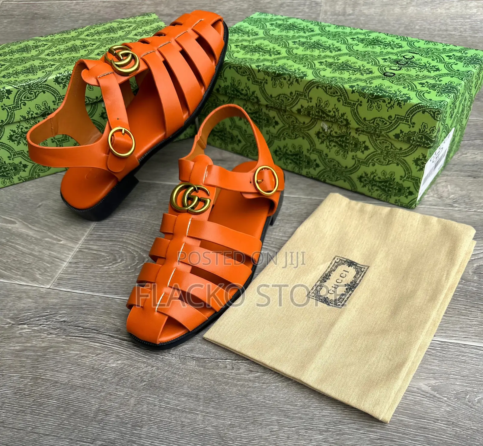 Original Gucci Leather Sandals