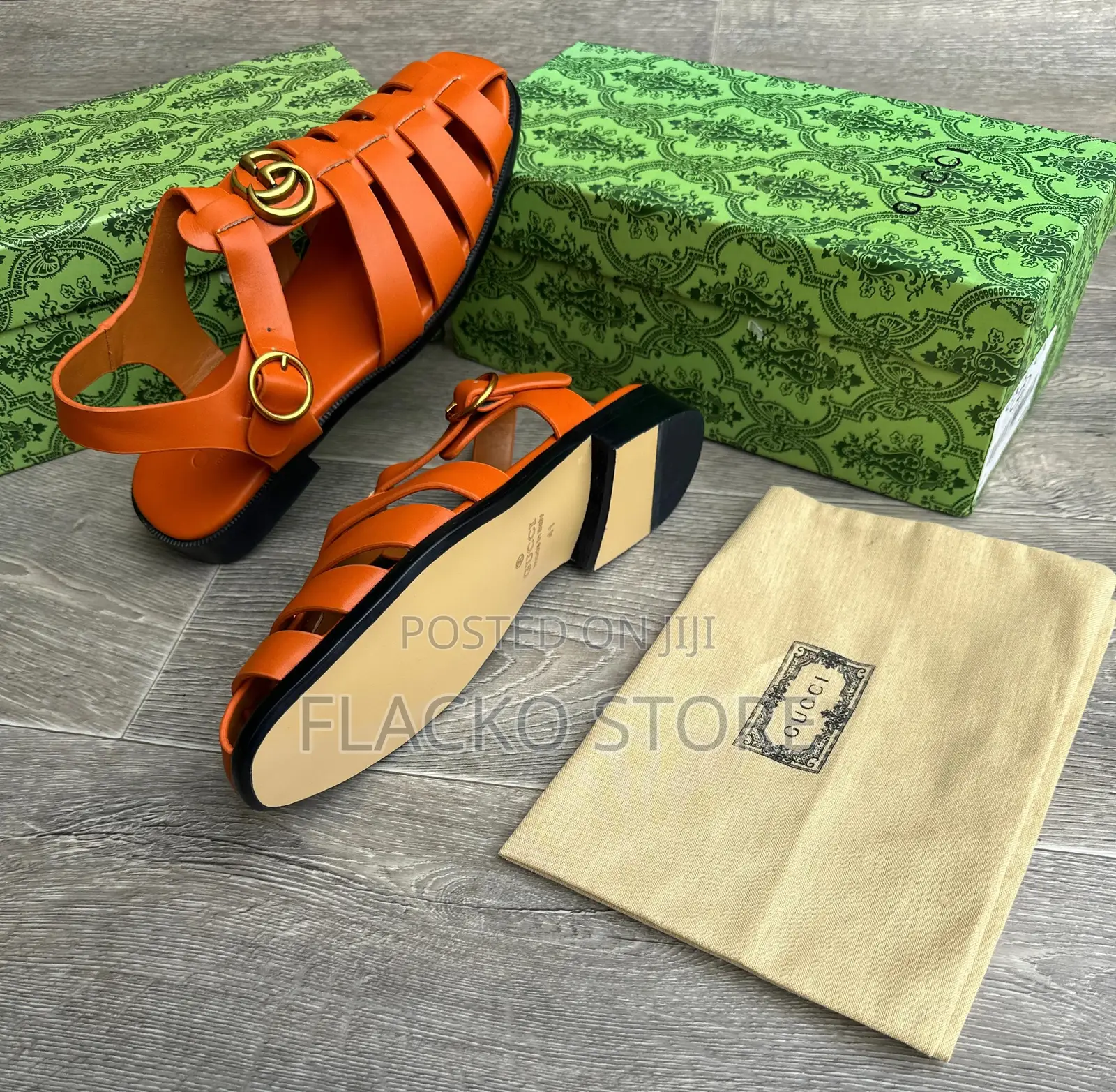Original Gucci Leather Sandals