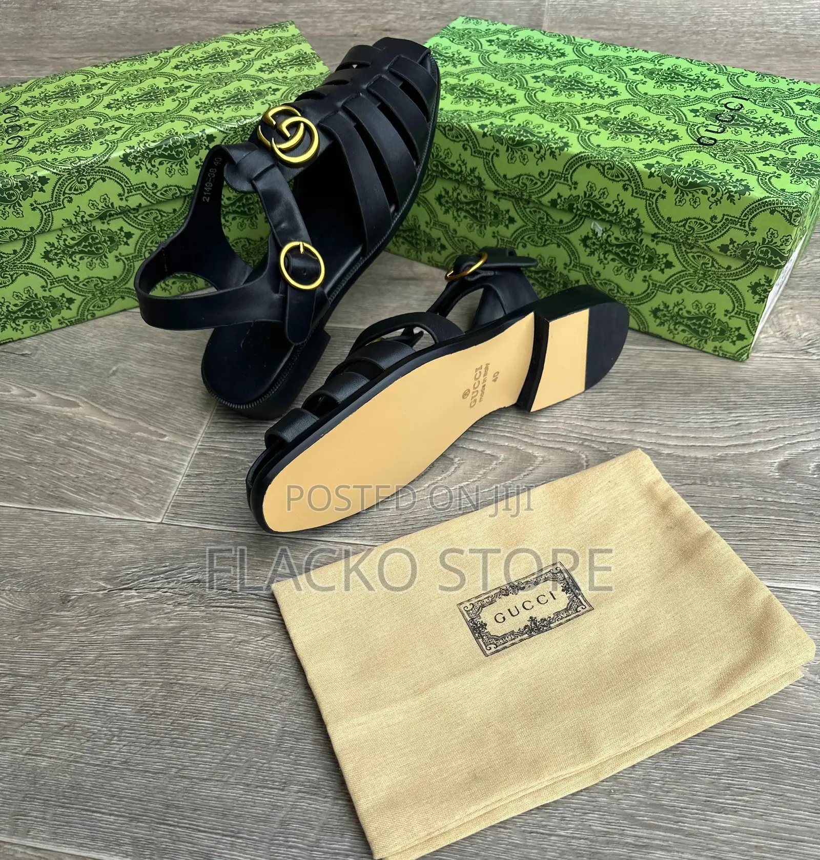 Original Gucci Leather Sandals