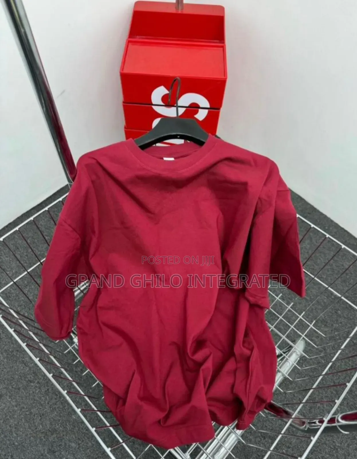 Oversized Plain Round Neck Shirt Blank