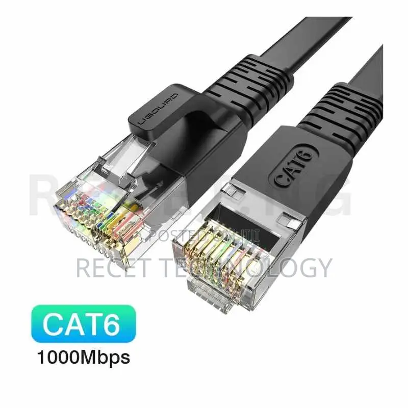 Lan Cat6 Flat Ethernet Cable 250mhz 1000mbps