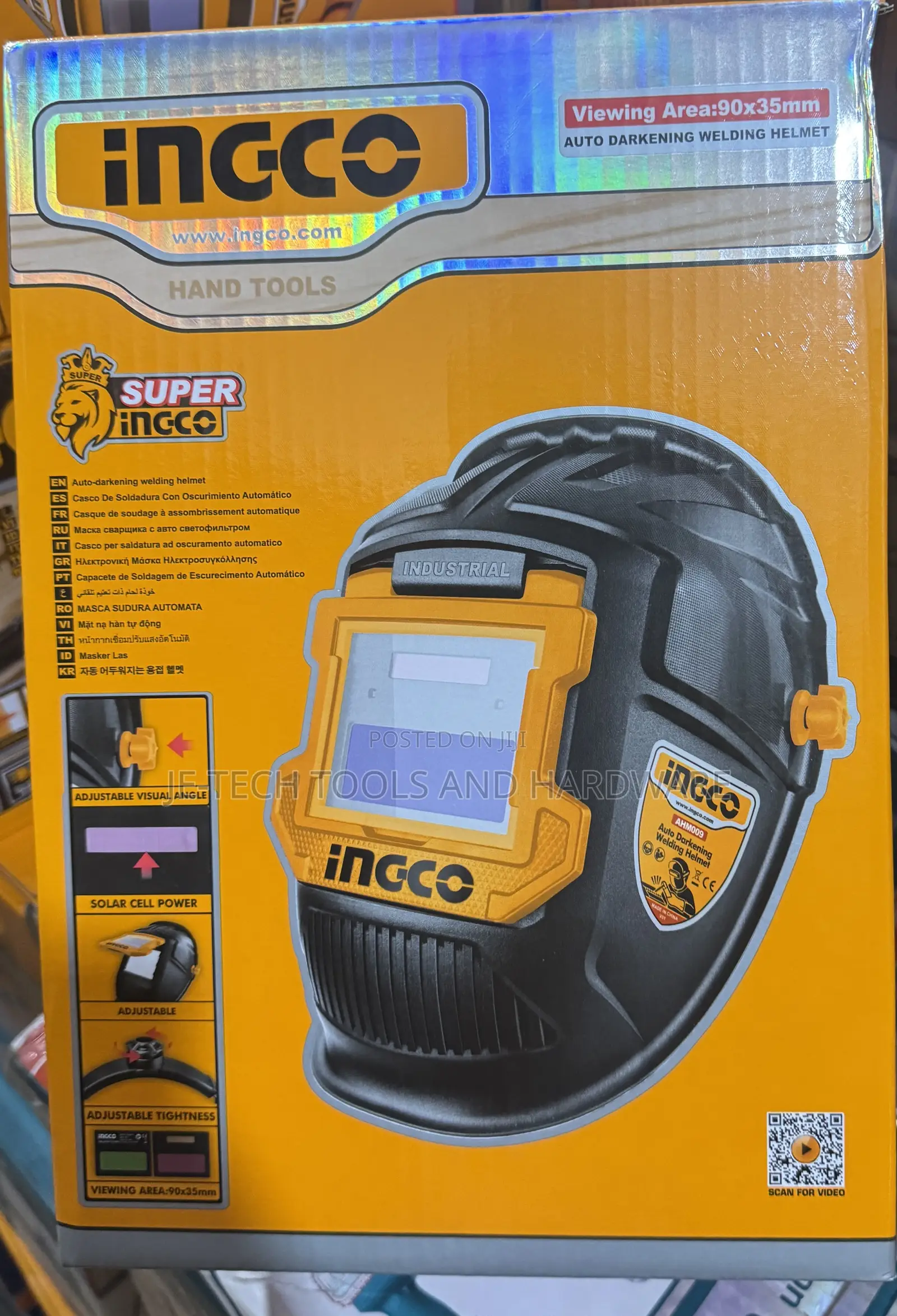 Ingco Auto Darkening Welding Helmet.