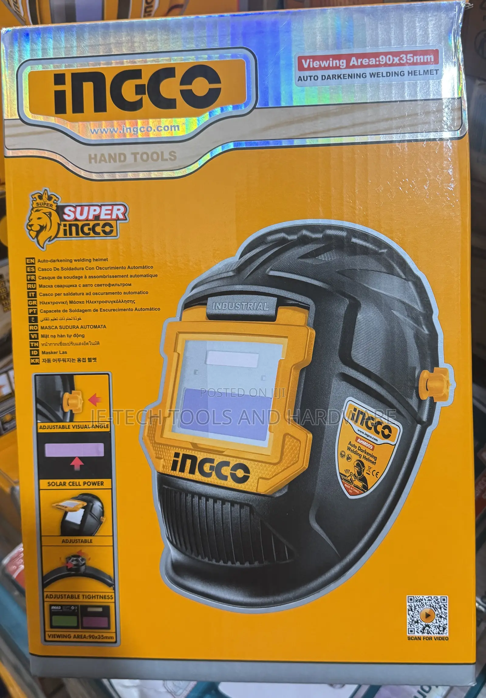 Ingco Auto Darkening Welding Helmet.