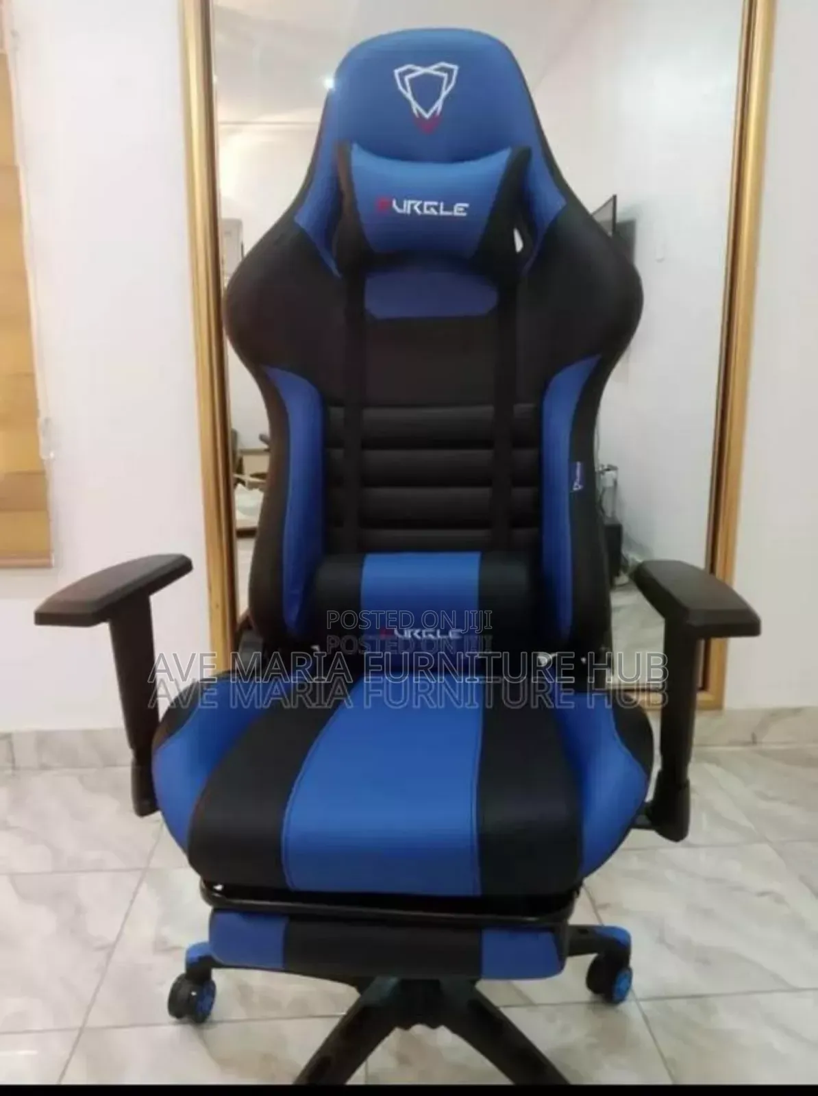Reclining Gaming Chair, 360° Swivel