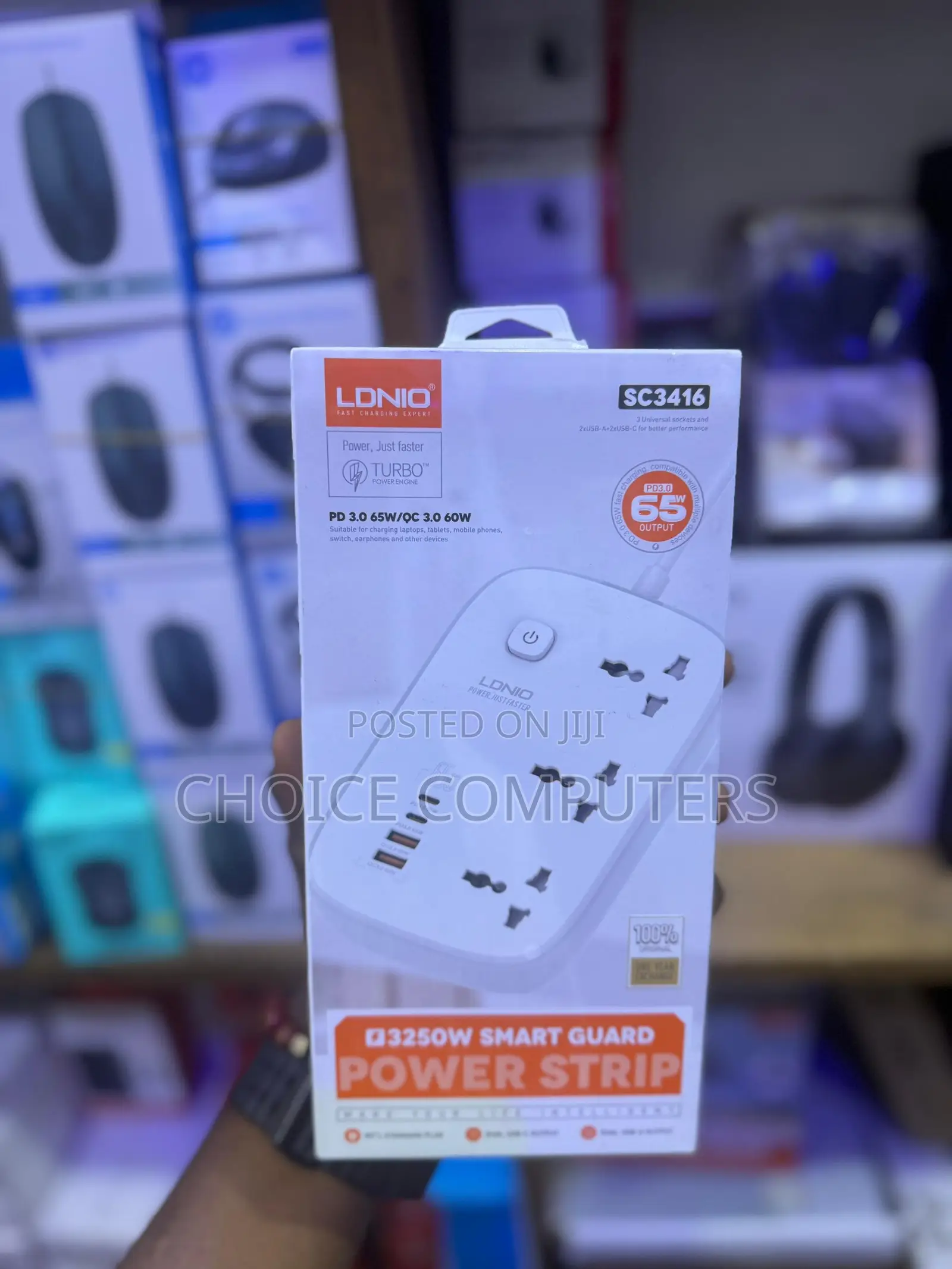 Ldnio 3 Outlets 4 Usb & Usb-c Power Strip Surge Protector