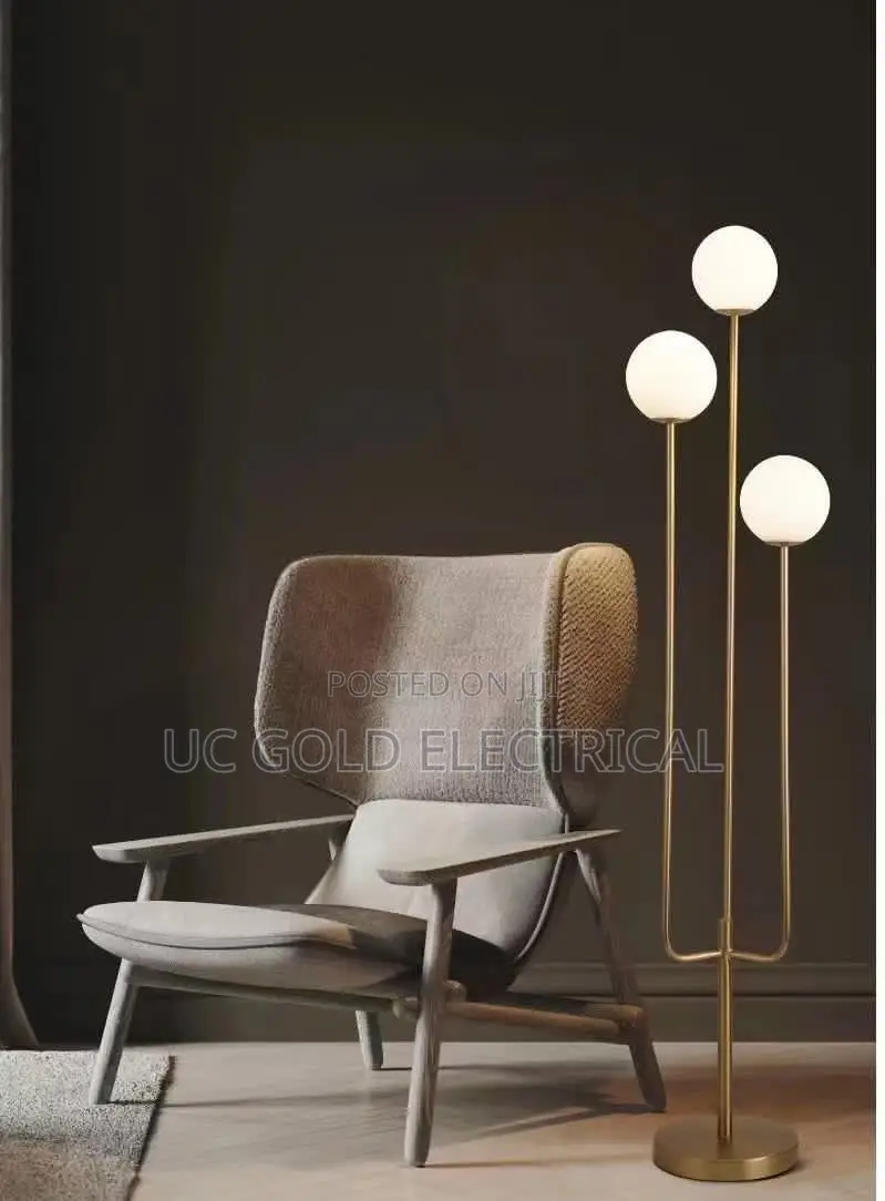 Gold Floor Lamp Modern E27 Glass Floor Lamps Standing Light