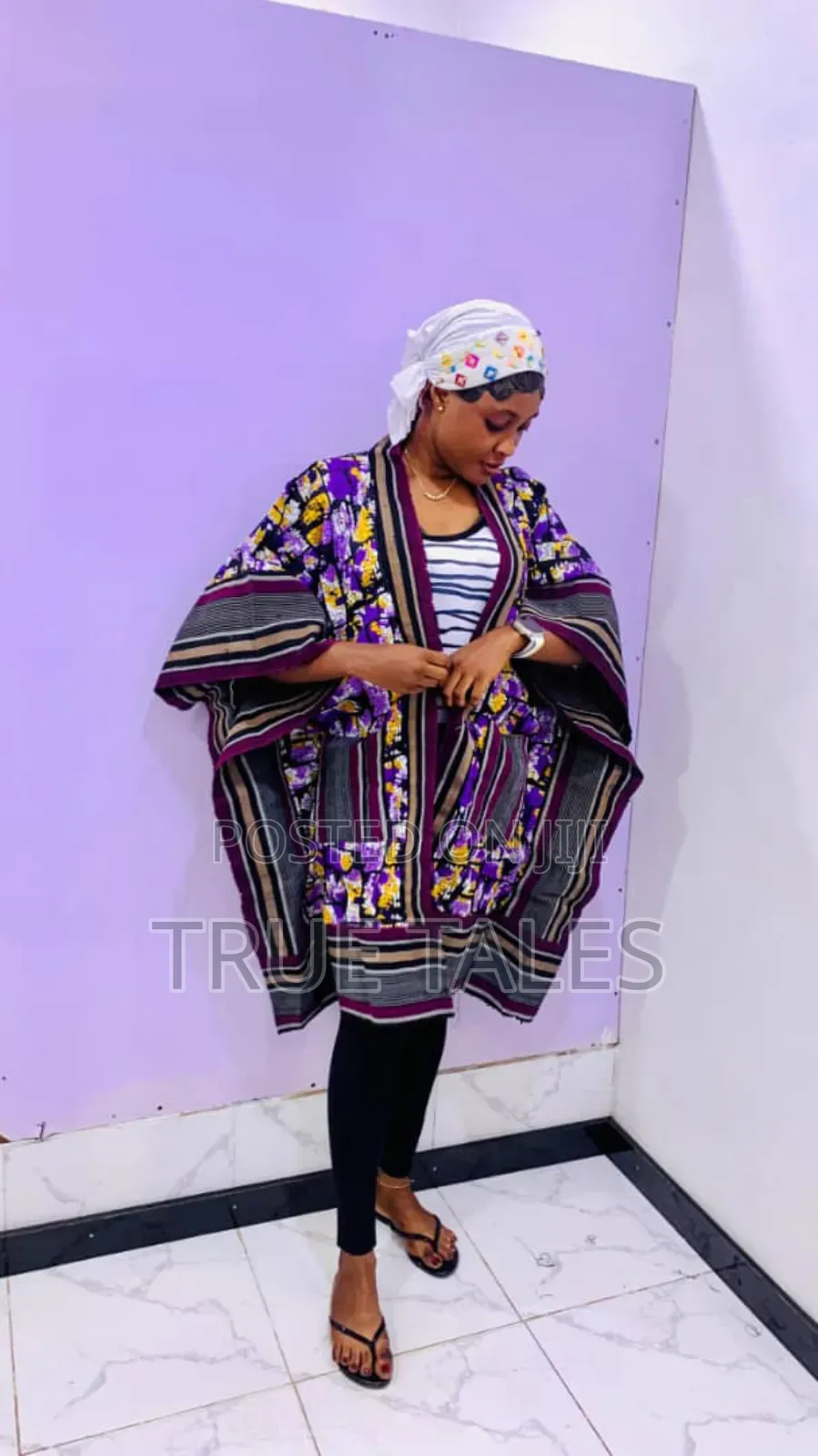 Kimono Aso Oke/Ankara Combo Wear