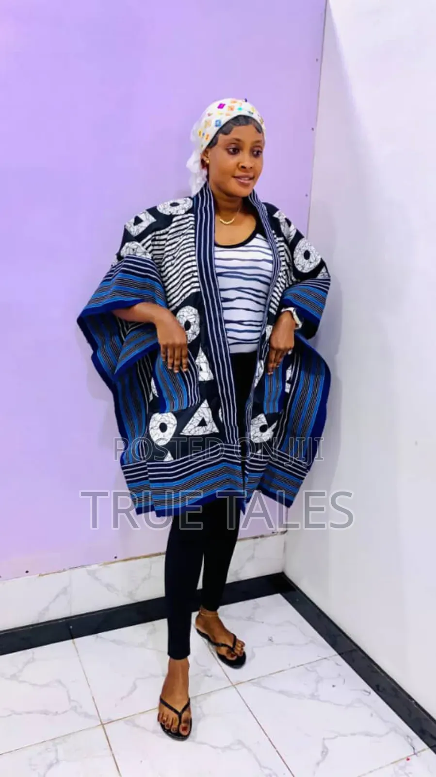 Kimono Aso Oke/Ankara Combo Wear