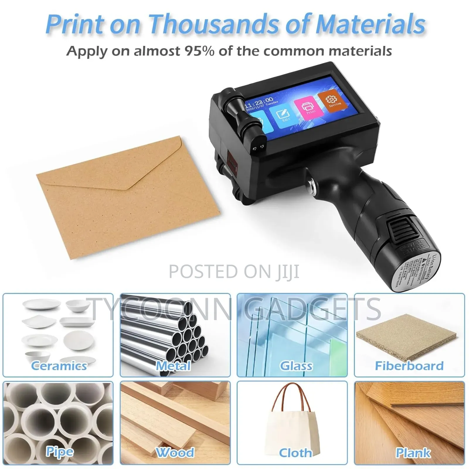 Handheld Inkjet Printer for Non Porous,Metal Plastic Paper