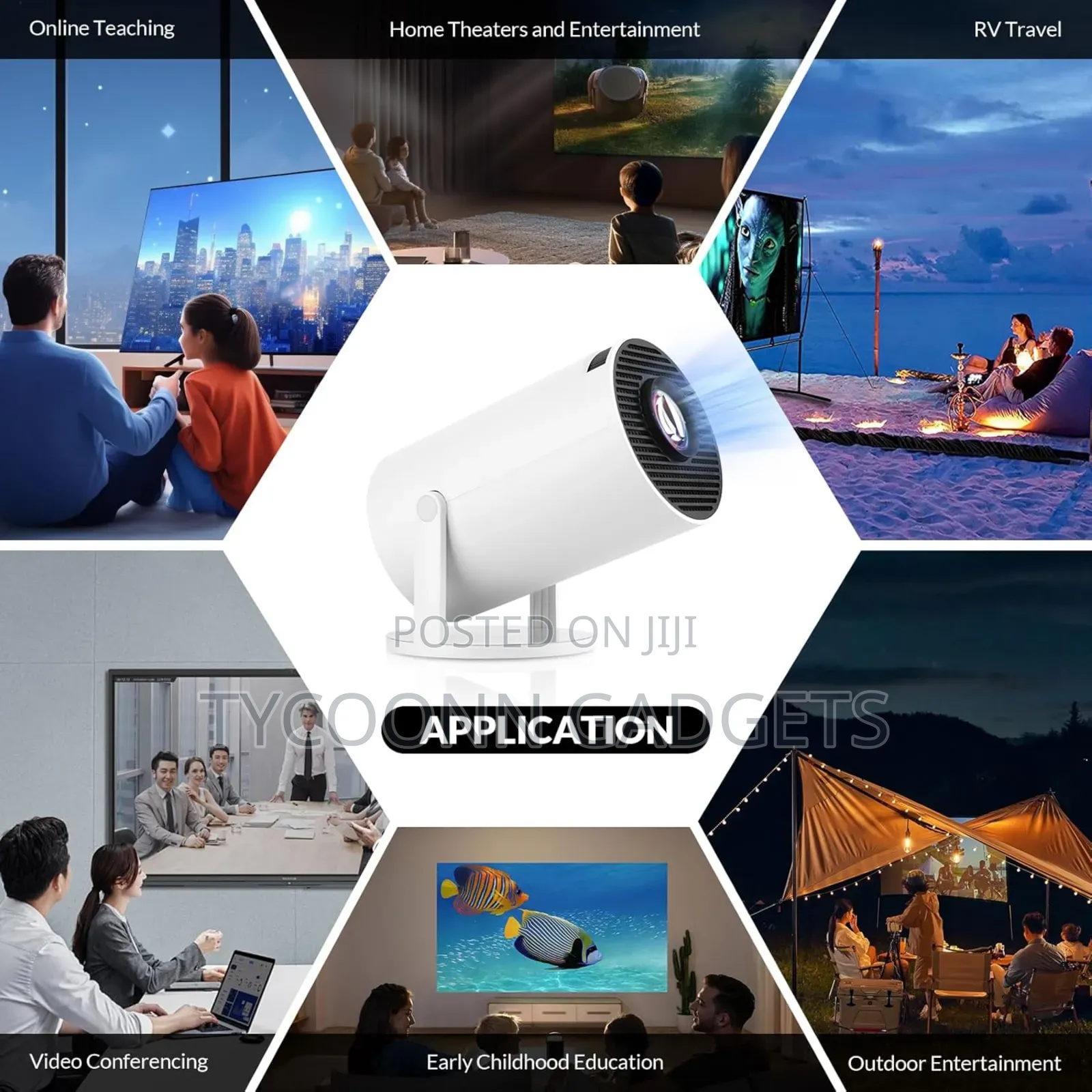 2025 Upgraded Hy300 Pro+ Mini Portable Projector,Smart