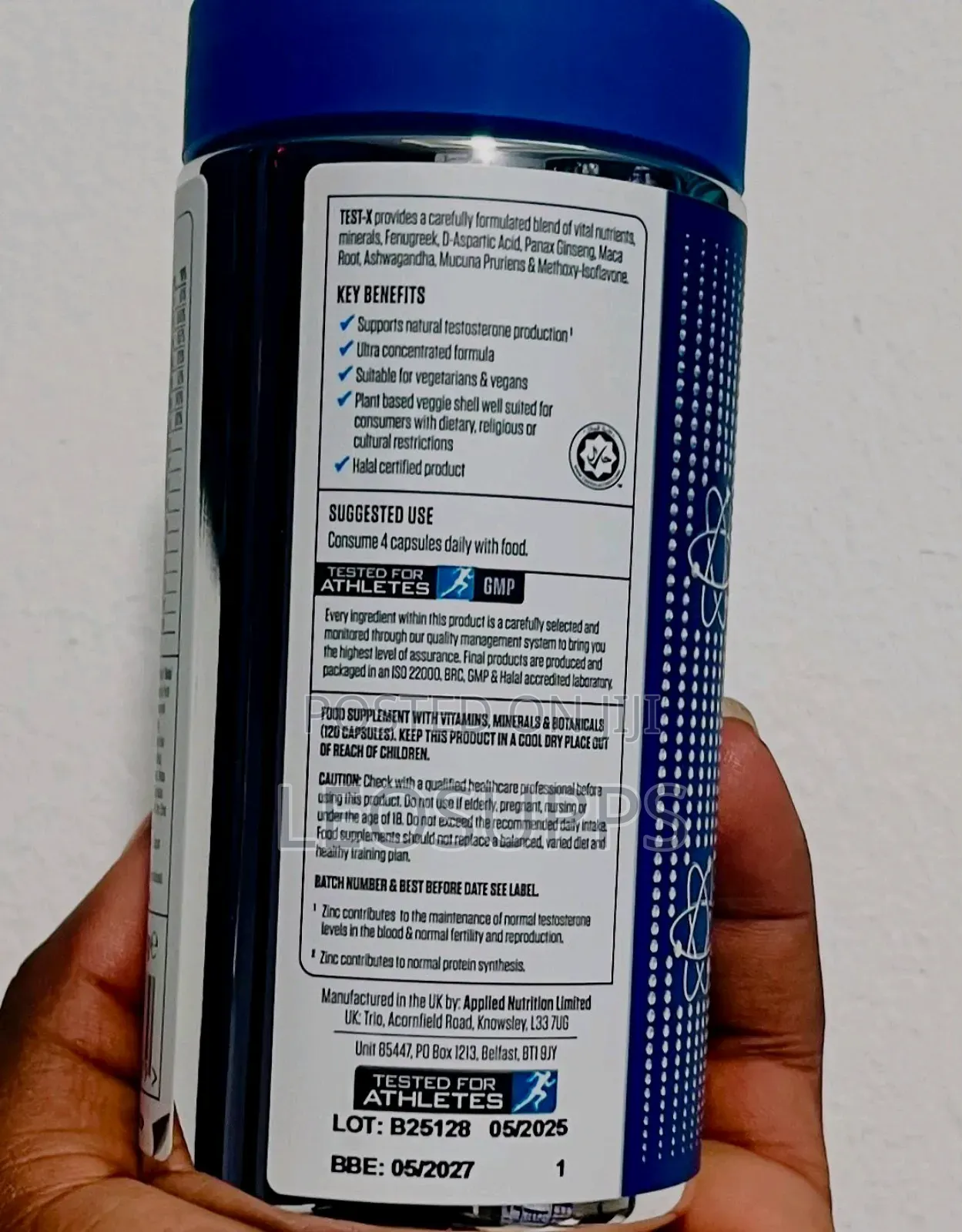 Applied Nutrition Test-X Testosterone Support X120caps