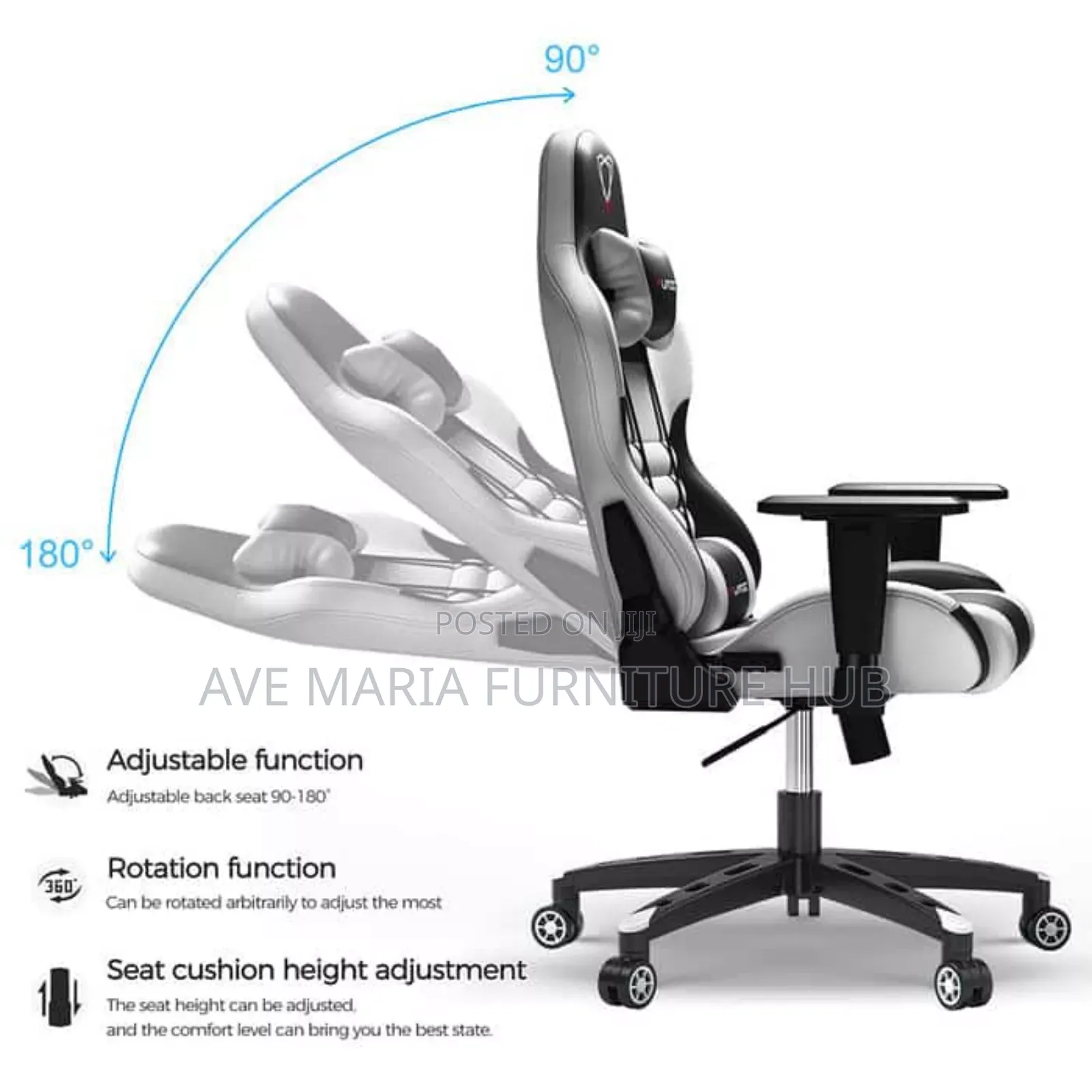Home/Studio Gaming Chair (Recliner 360°Swivel)