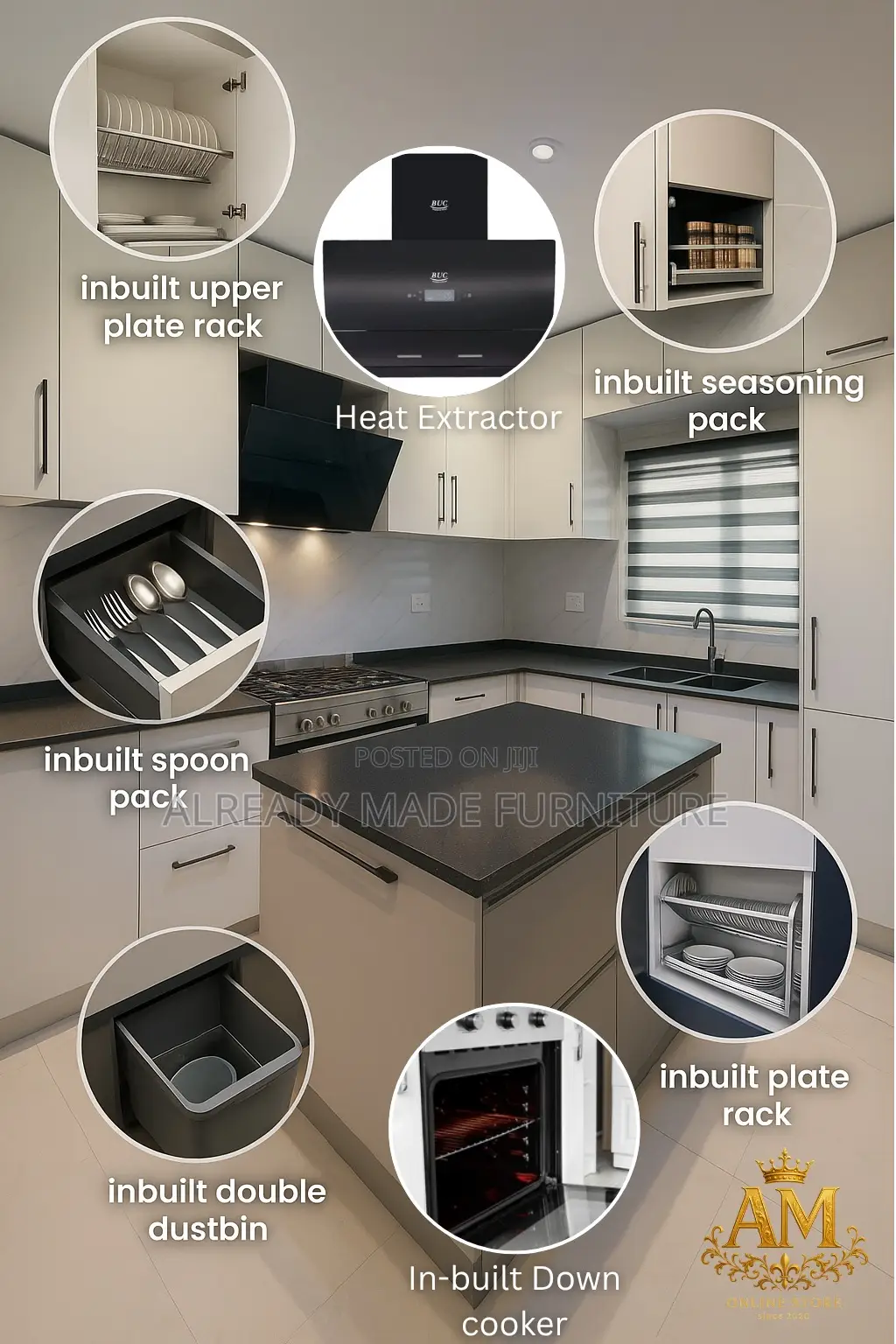 High Glossy Kitchen Cabinets