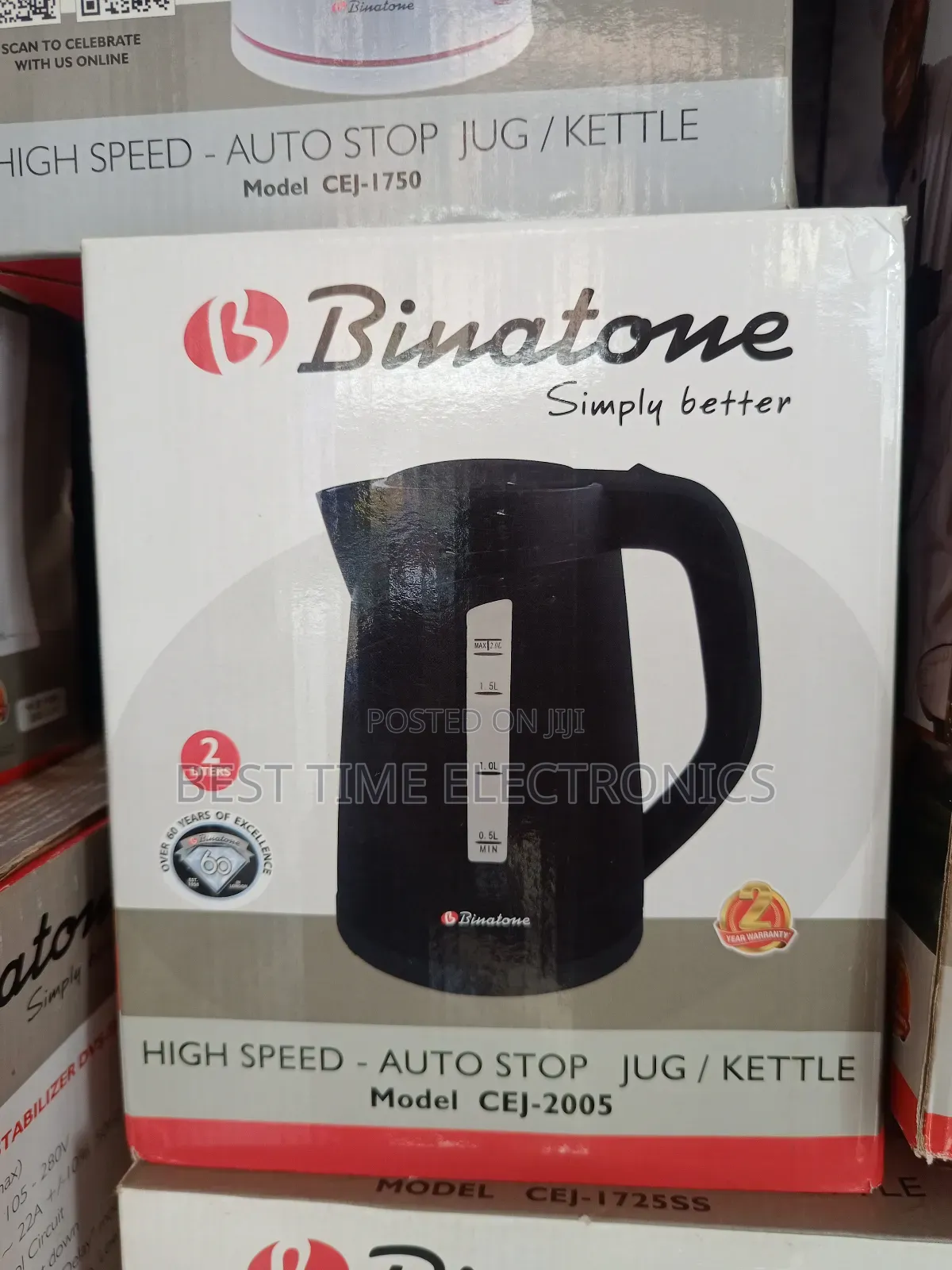 Binatone 2.0l High-Speed Electric Auto-Stop Jug/Kettle