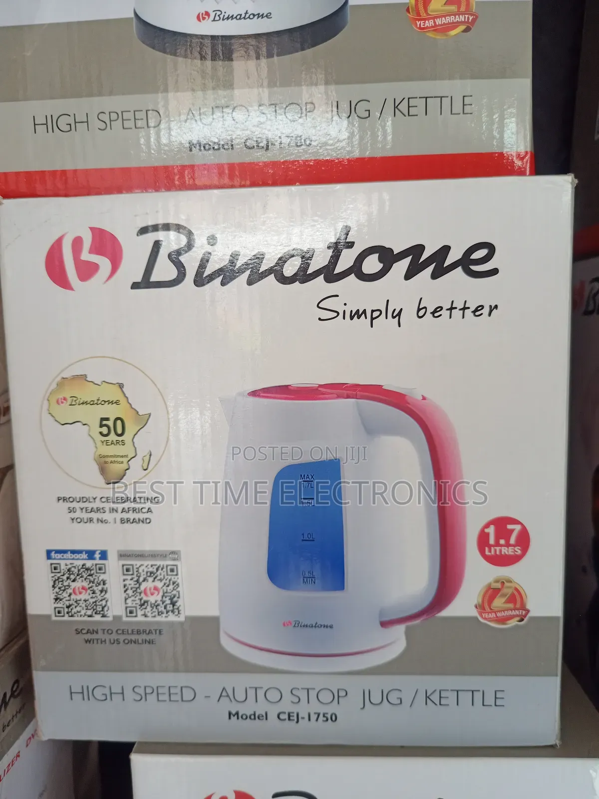 Binatone 1.7l High Speed Electric Kettle/Jug
