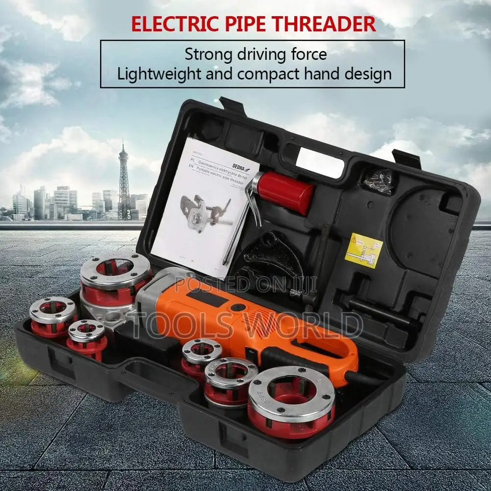 Electric Pipe Threading Machine For Household Industrial