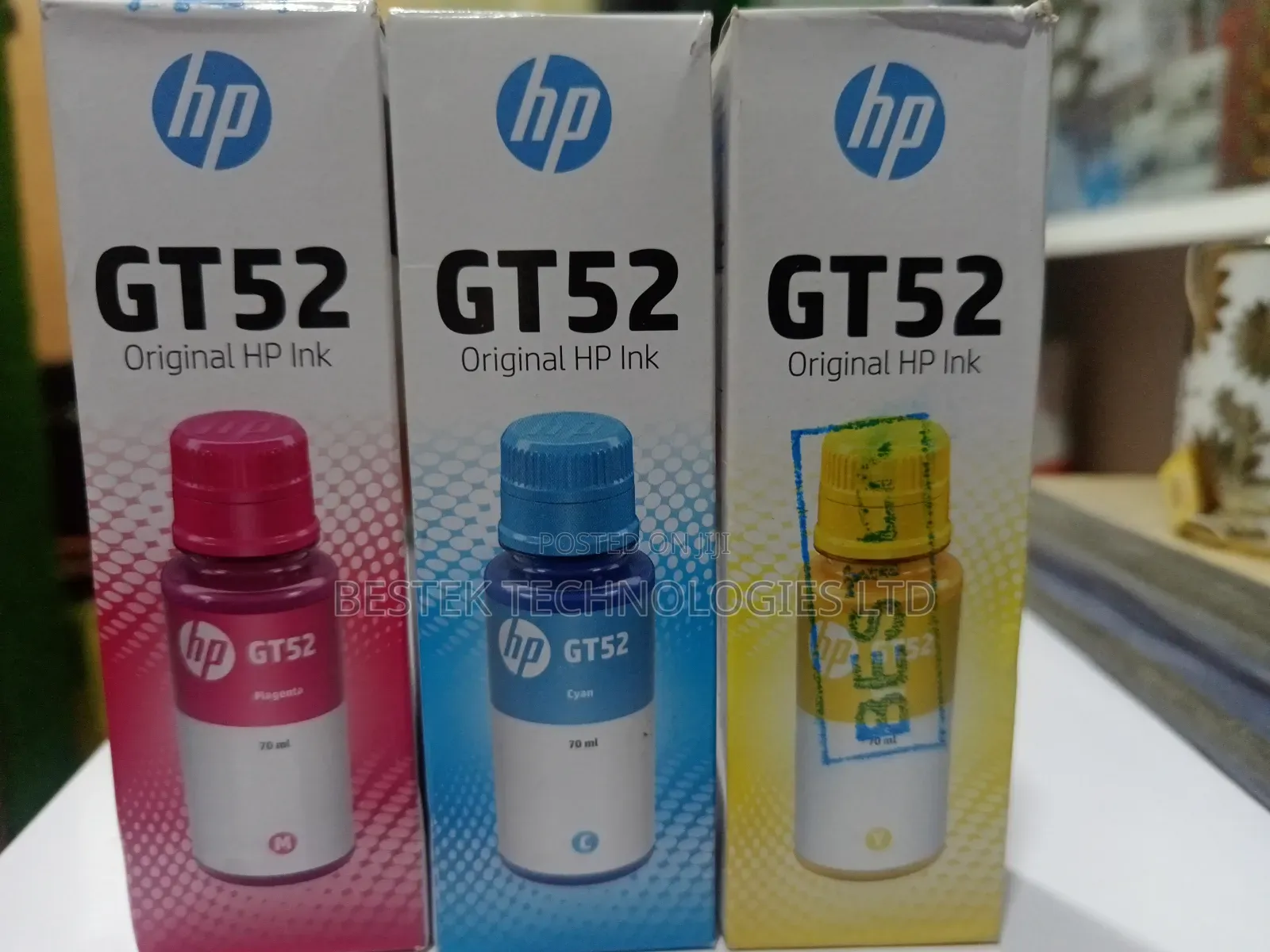 Original Hp Gt52 Color Ink