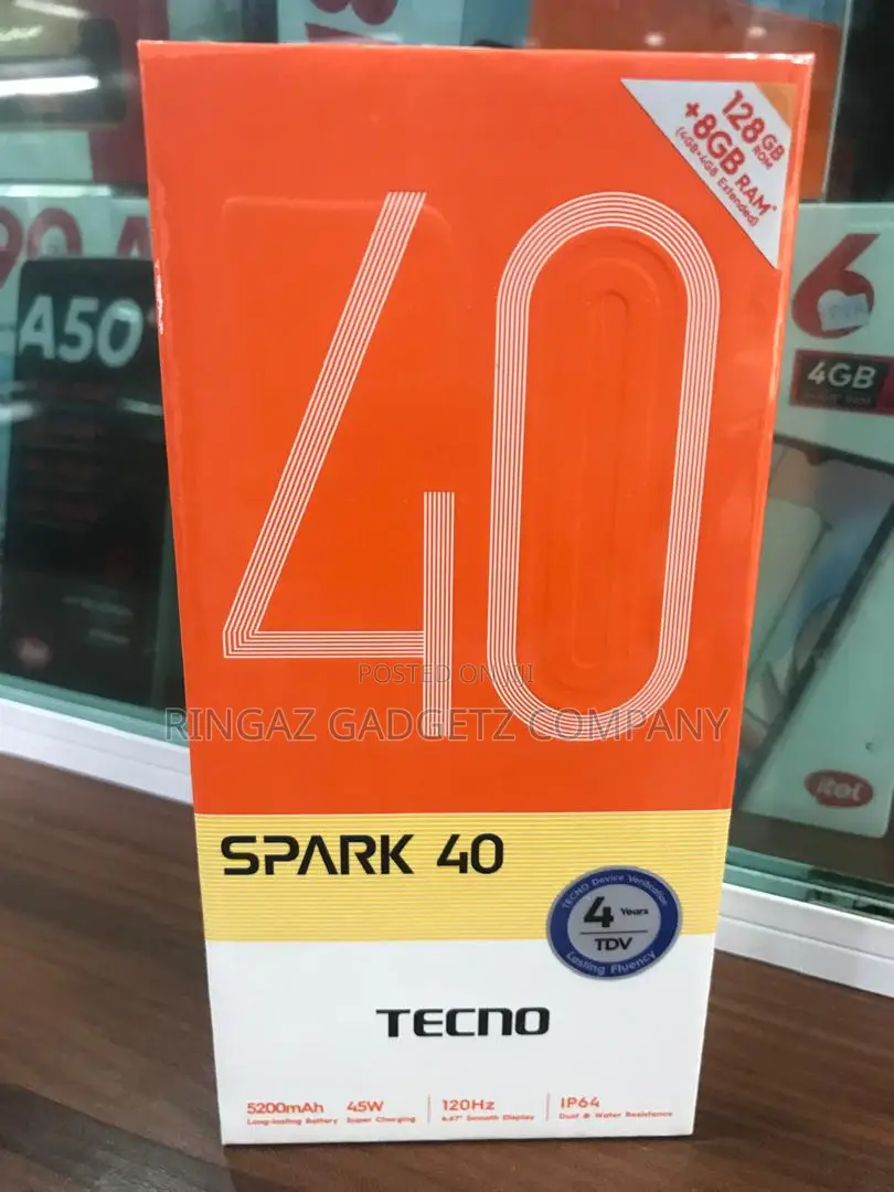 New Tecno Spark 40 128 GB Black