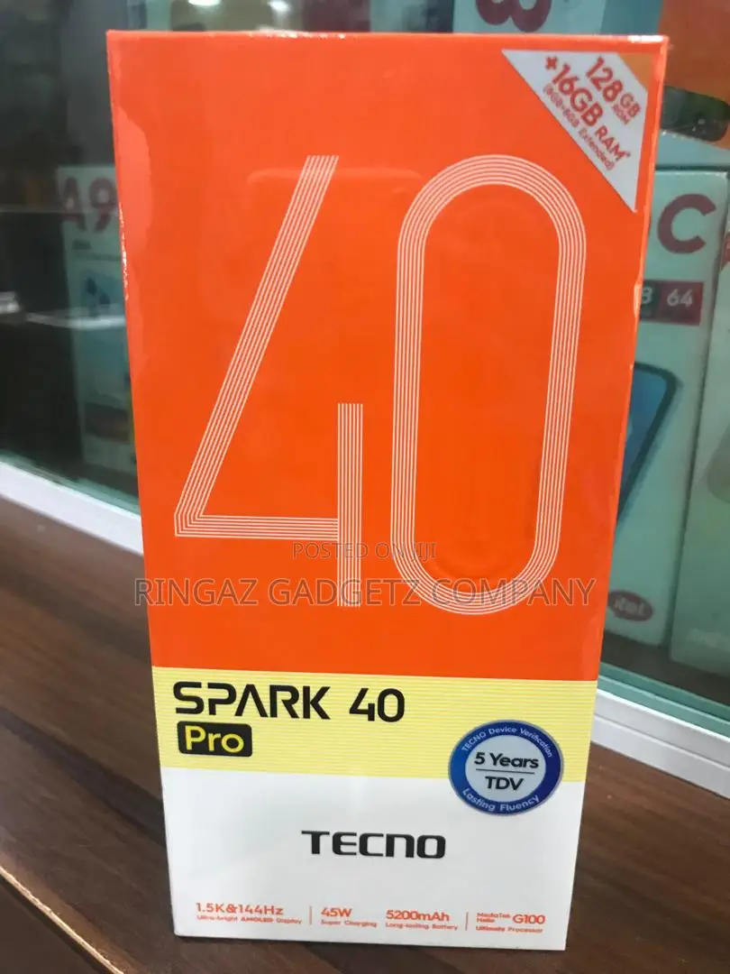 New Tecno Spark 40 Pro 128 GB Black