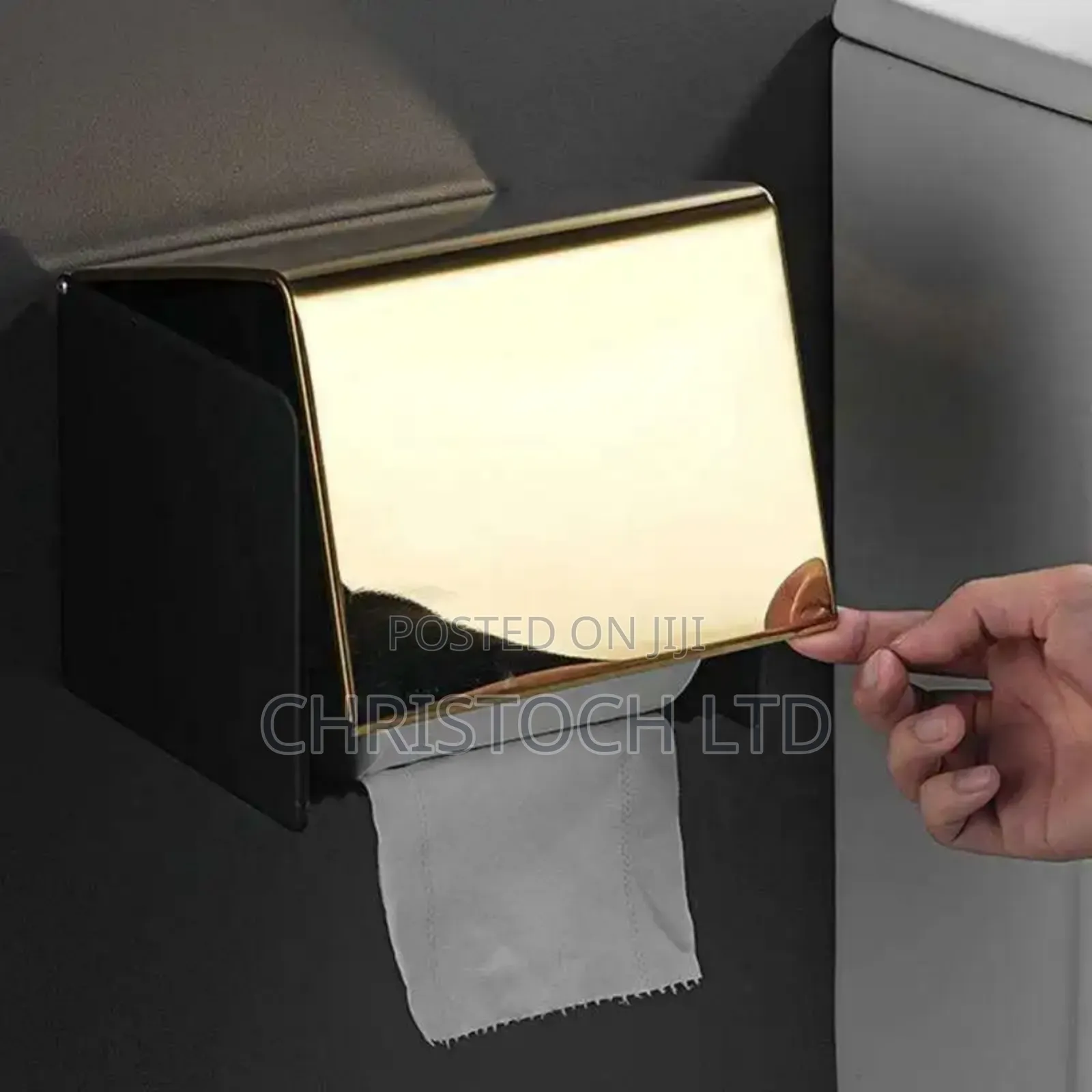 Gold Covered Tissue Paper Holder