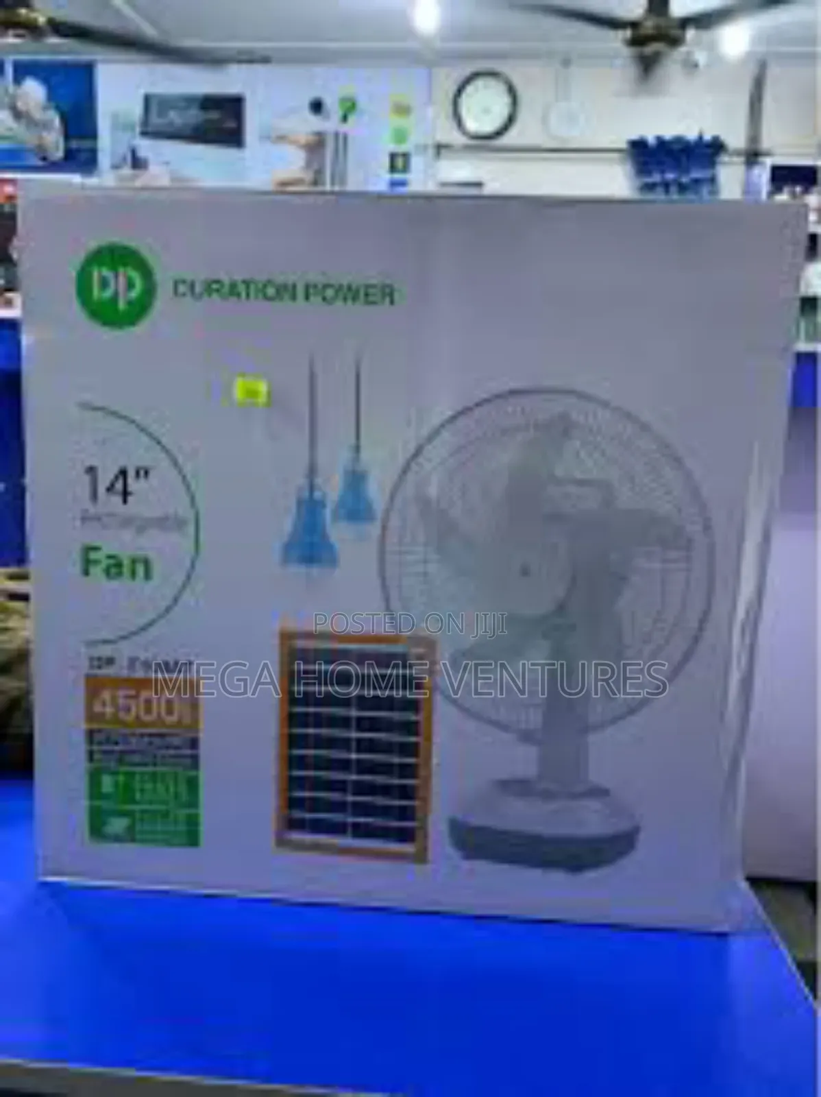 Duration Power 14inches Rechargeable Fan