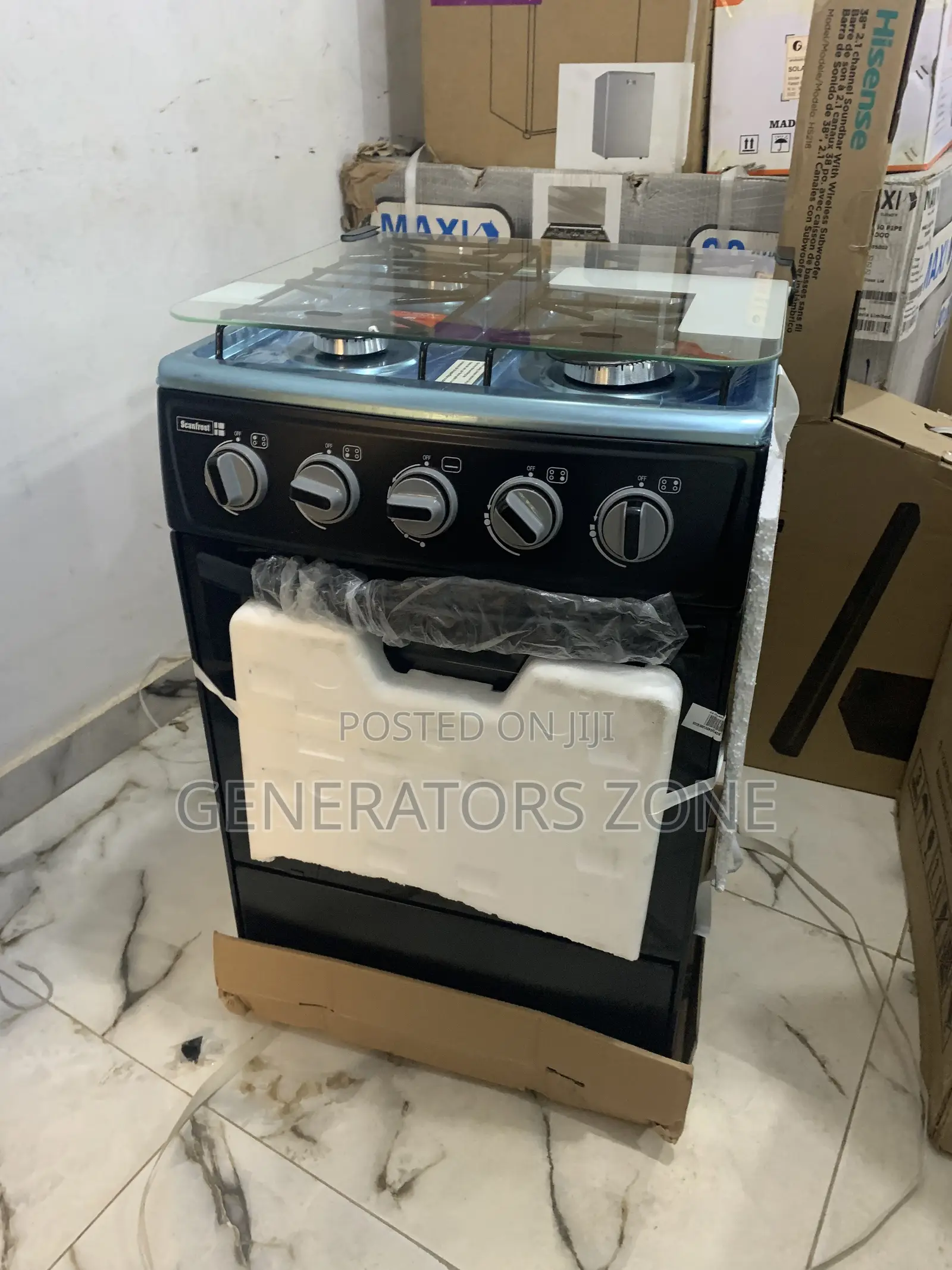Scanfrost Sf5401b – Gas Cooker With Oven and Grill Function