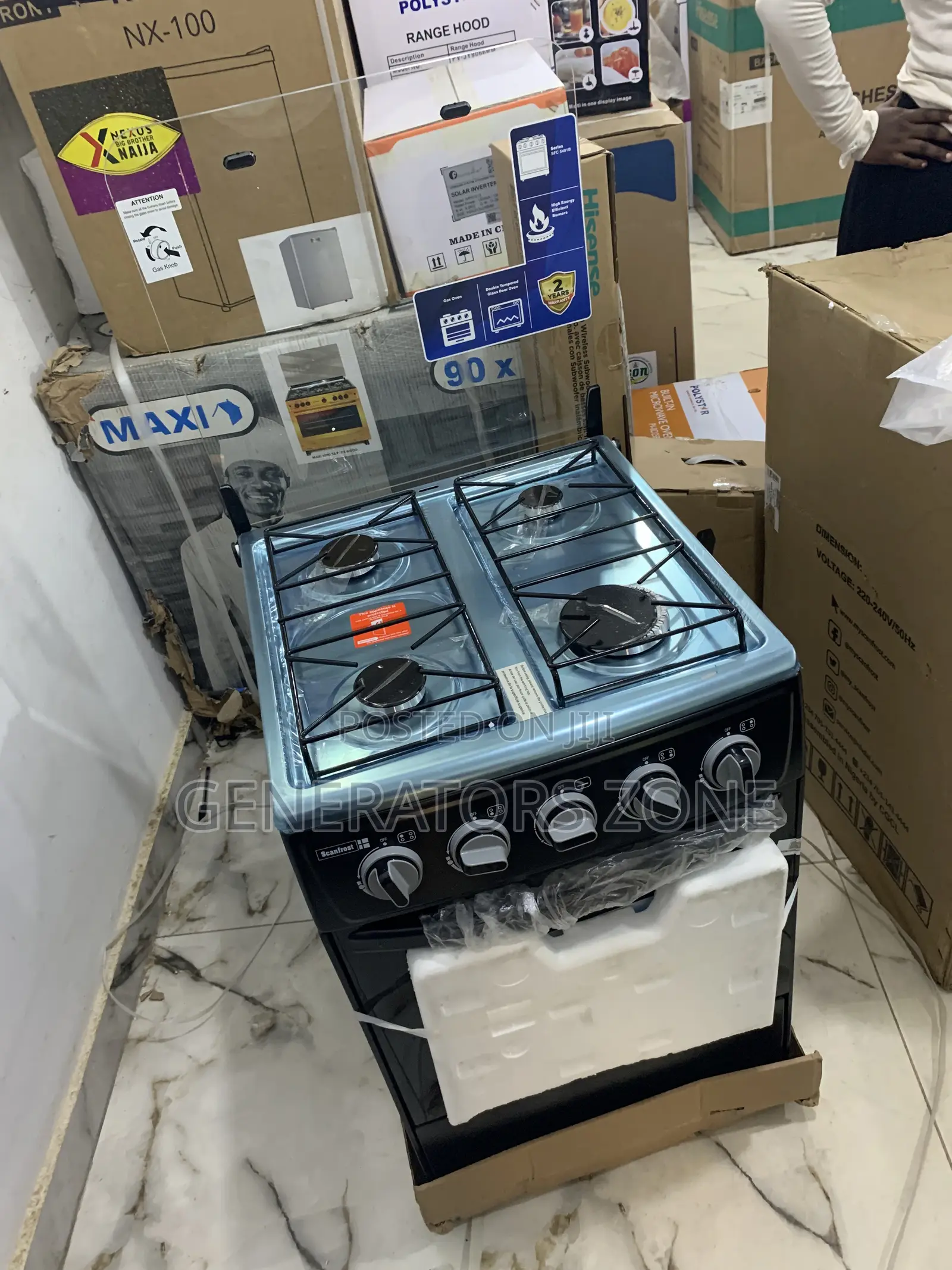 Four Burners and Oven in One – Scanfrost Sf5401b Cooker