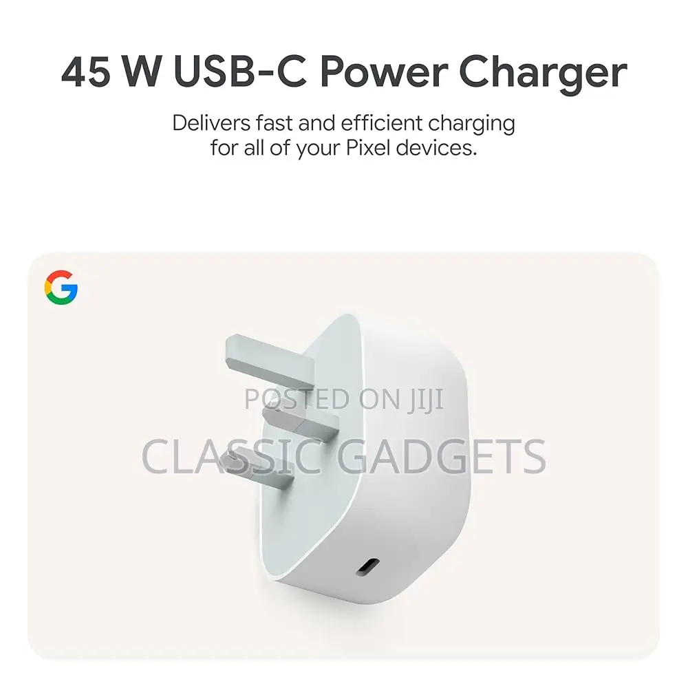 Google 45w Usb-C Power Charger - Fast-Charging Pixel Charger